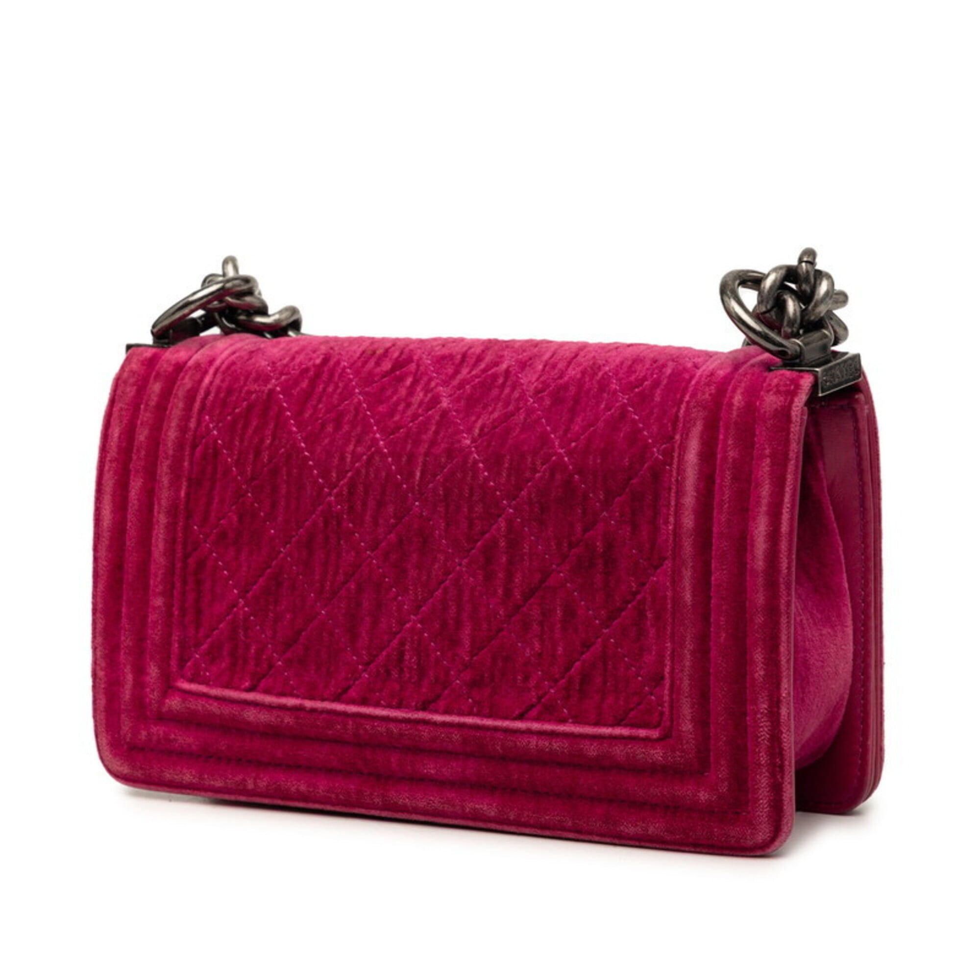 Chanel Boy Chanel Pink Leather Shoulder Bag (Pre-Owned)