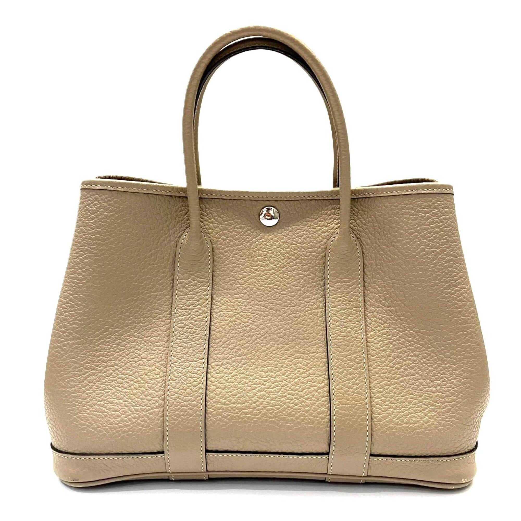 Hermes Beige Country Leather Handbag (Pre-Owned)