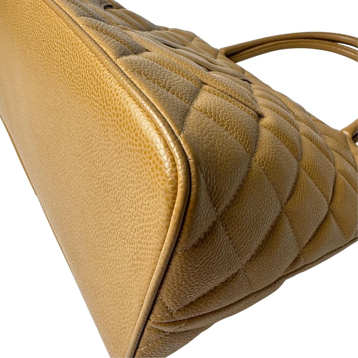 Chanel Beige Grained Calfskin Tote Bag (Pre-Owned)