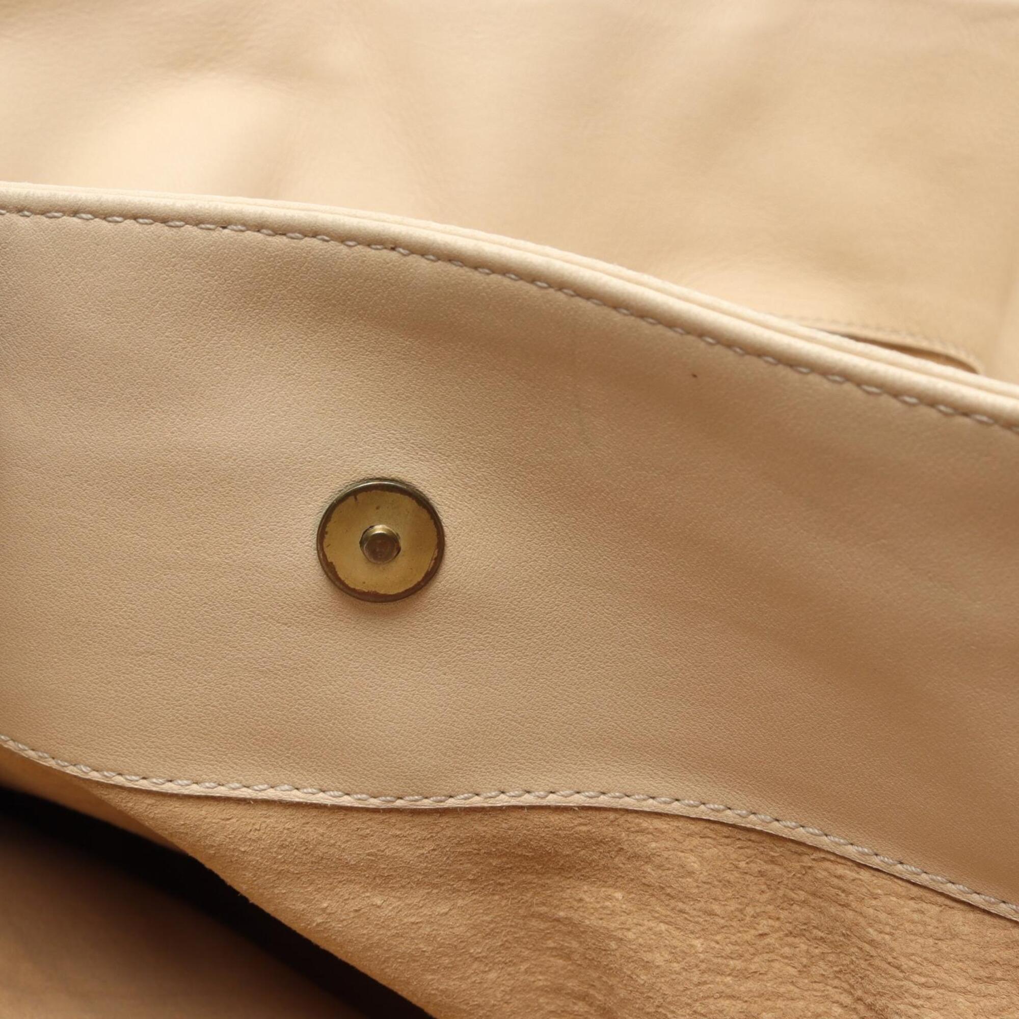 Bottega Veneta Intrecciato Beige Leather Handbag Tote Bag (Pre-Owned)