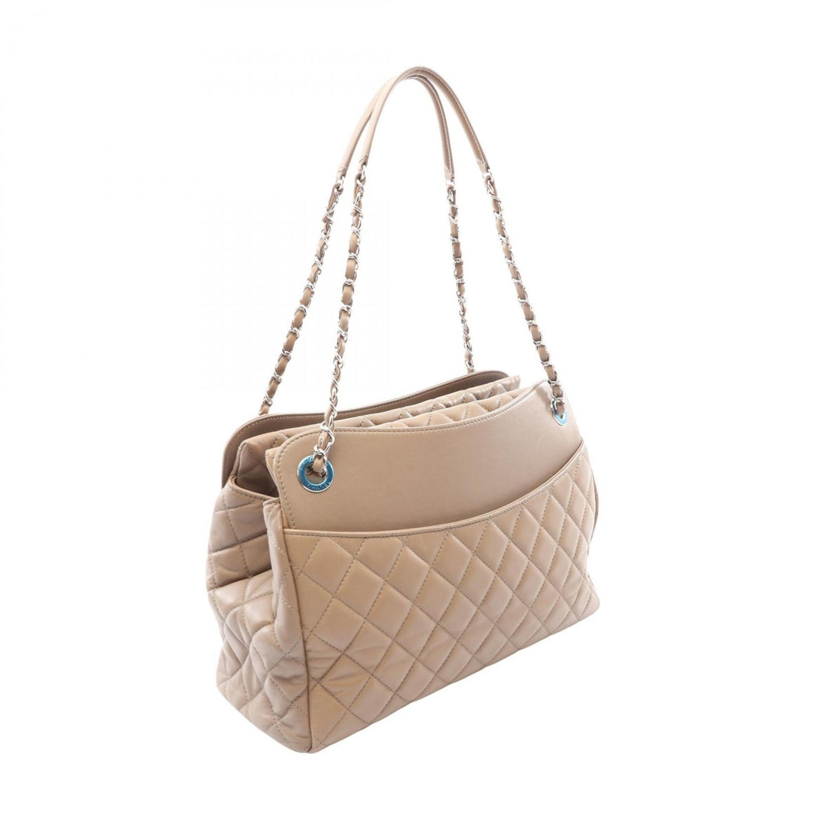 Chanel Beige Leather Handbag Tote Bag (Pre-Owned)