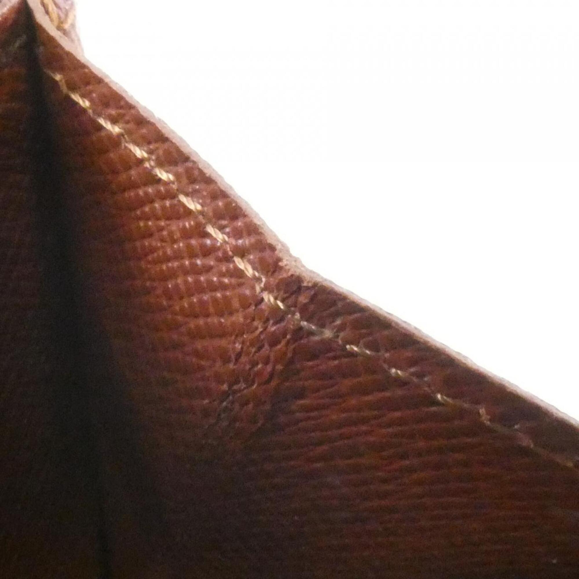 Louis Vuitton Silver Marron Coated Canvas Long Wallet (Bi-Fold) (Pre-Owned)