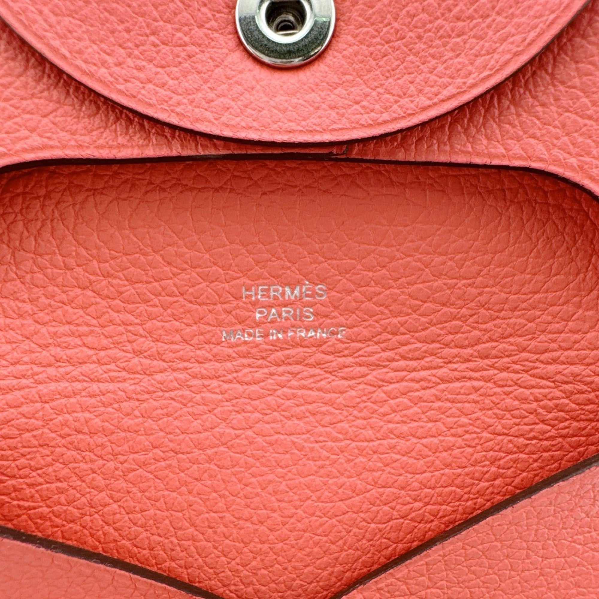 Hermes Pink Rose Azalee Coin Purse/Coin Case (Pre-Owned)