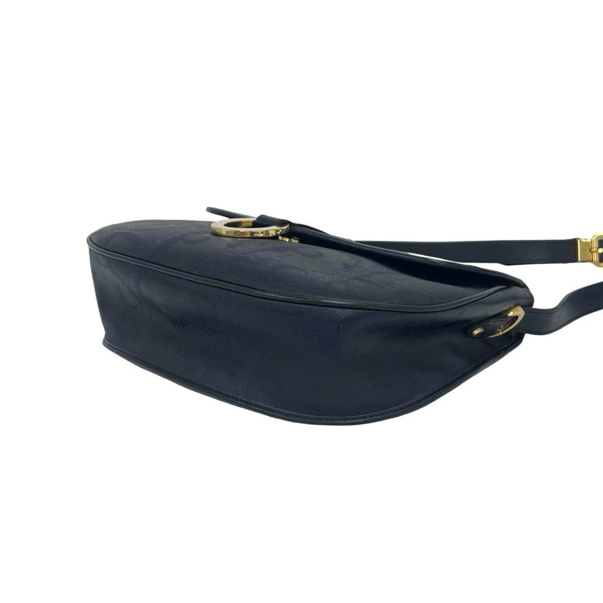 Christian Dior Navy Leather Pvc Pochette Shoulder Bag (Pre-Owned)