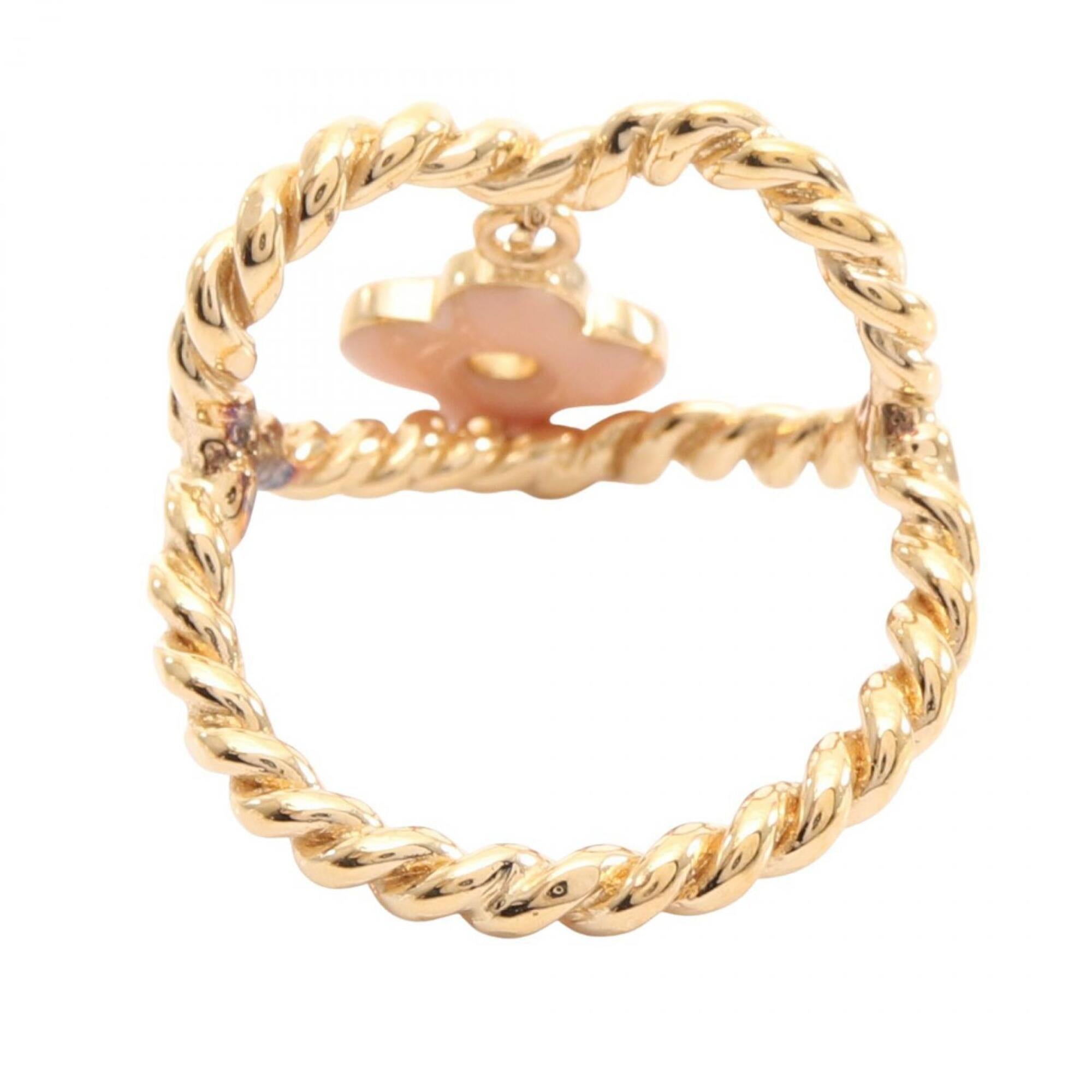 Louis Vuitton Gold Pink Gold Plating Band Ring (Pre-Owned)