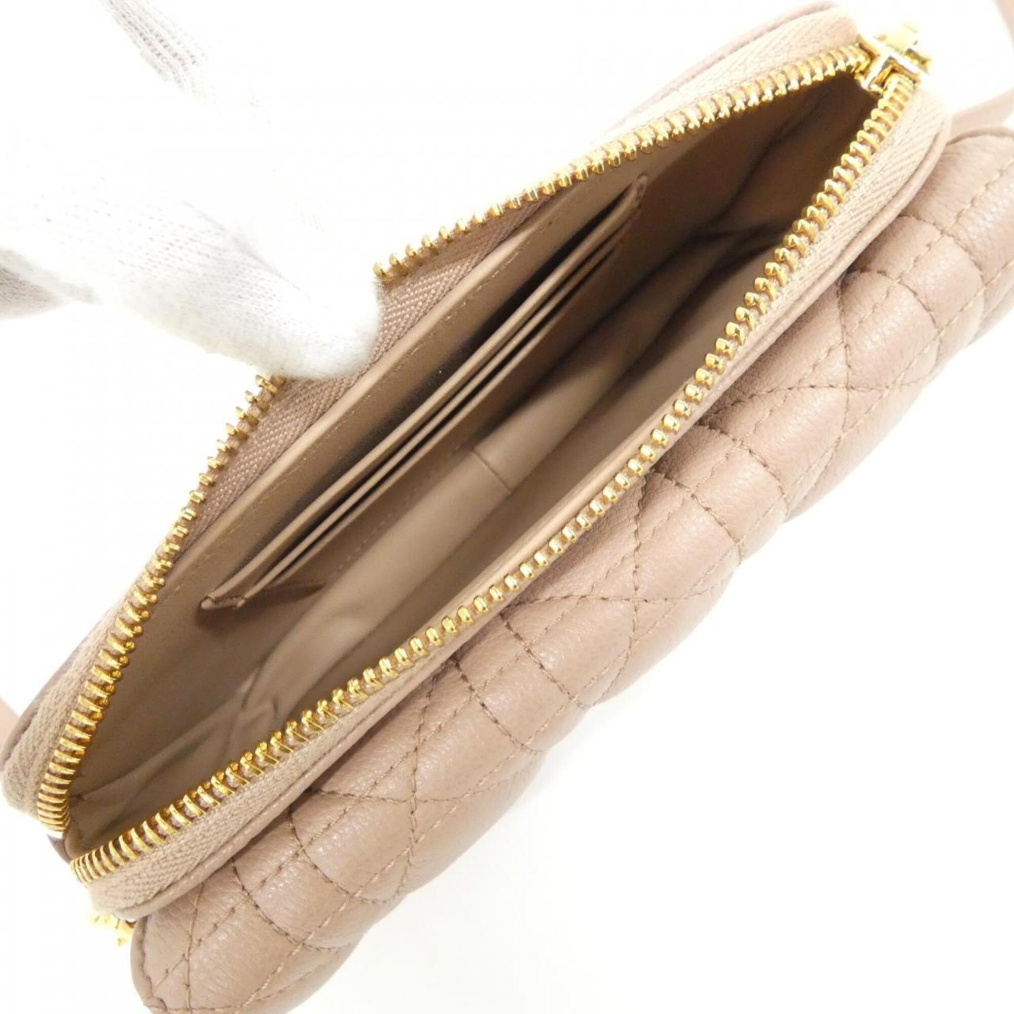 Christian Dior Pink Leather Handbag Pouch Shoulder Bag (Pre-Owned)