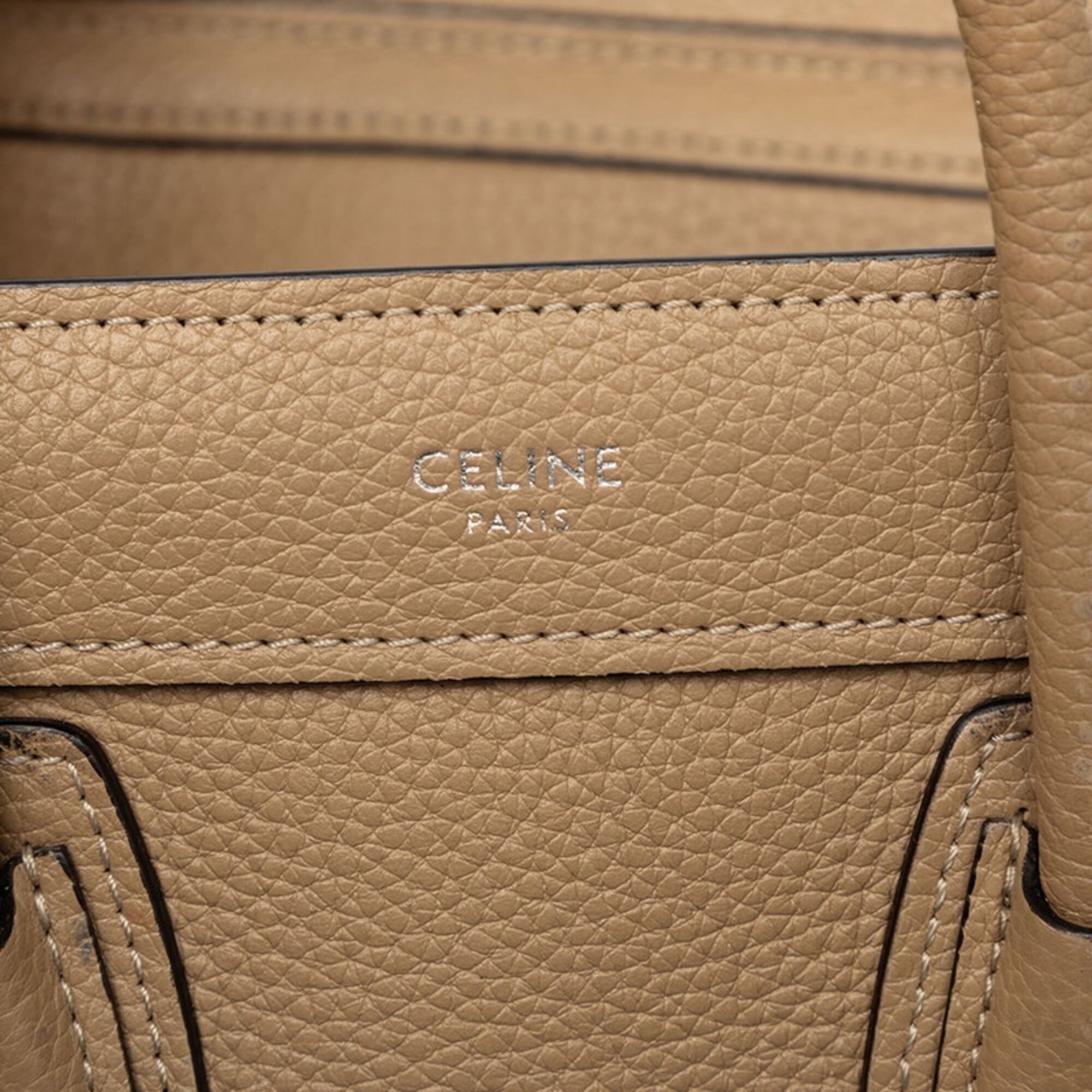 Celine Beige Leather Handbag (Pre-Owned)