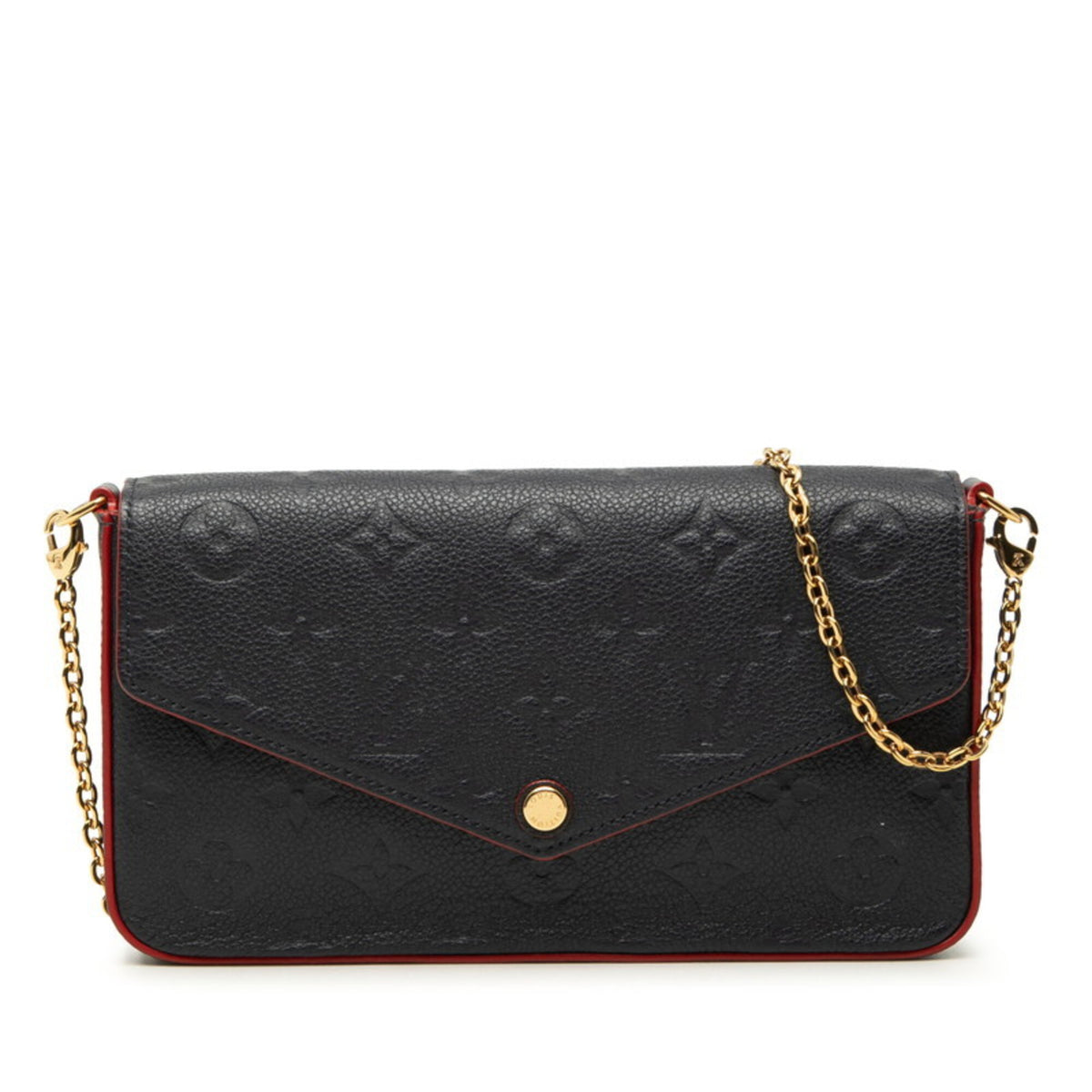 Louis Vuitton Marine Rouge Navy Leather Pochette Shoulder Bag (Pre-Owned)