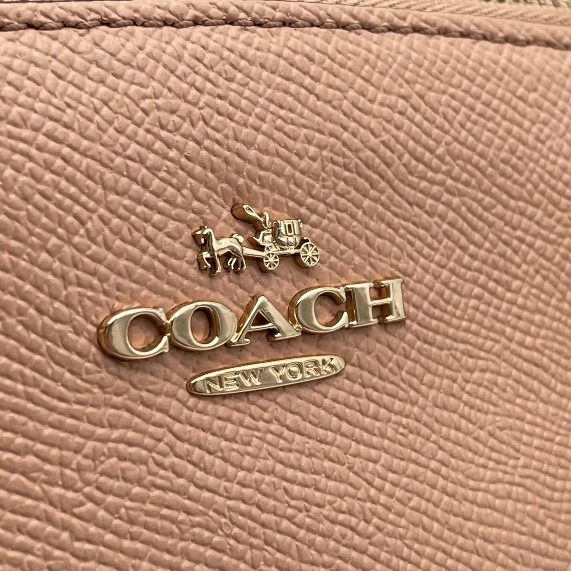 Coach Light Pink Leather Handbag Shoulder Bag (Pre-Owned)