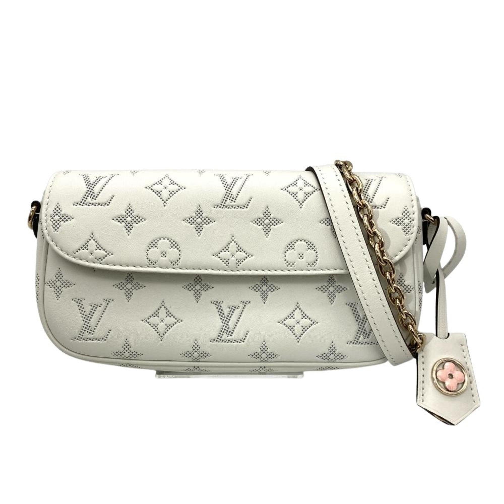 Louis Vuitton White Leather Shoulder Bag (Pre-Owned)