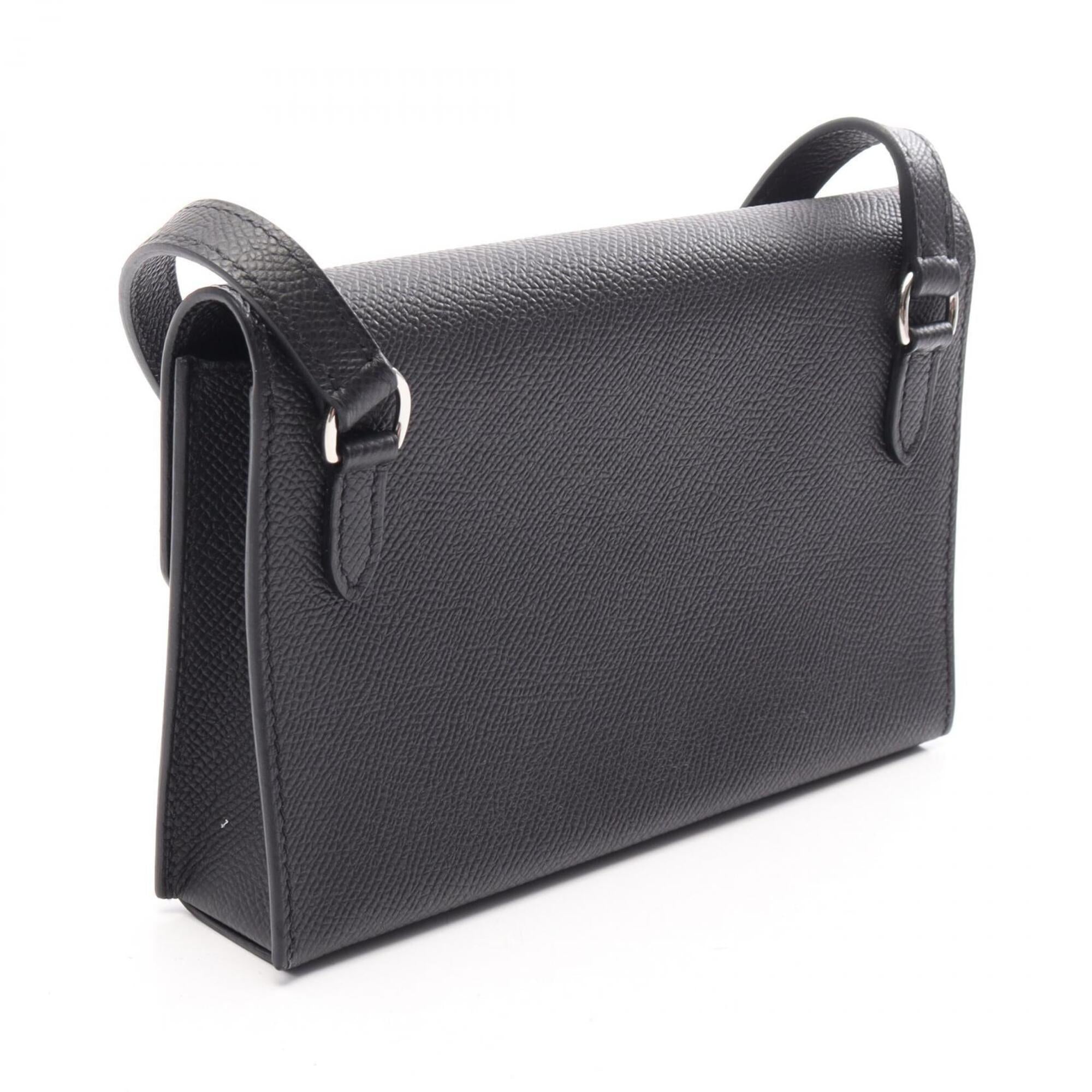 Hermes Black Epsom Leather Handbag Shoulder Bag (Pre-Owned)