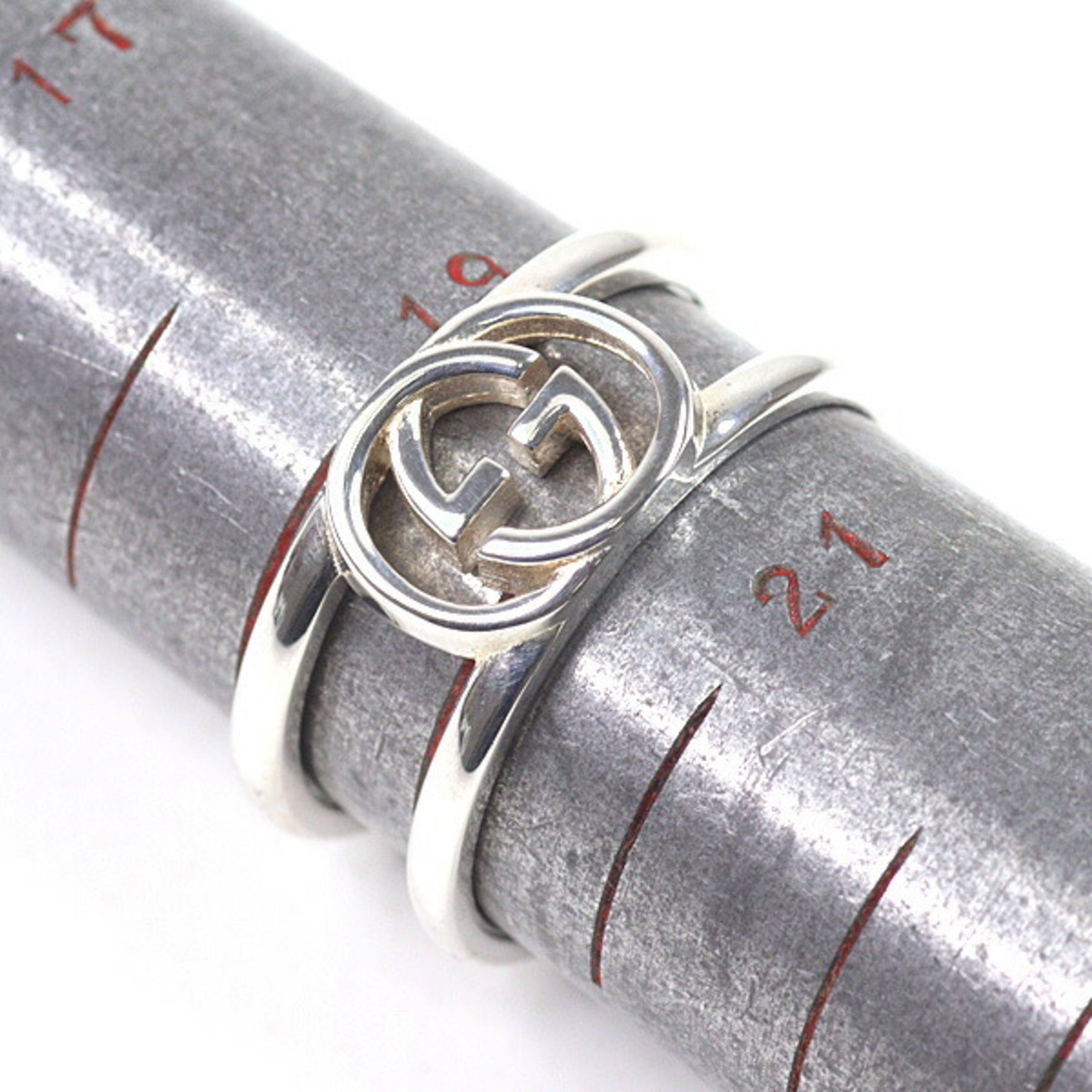 Gucci Sterling Silver 925 Band Ring (Pre-Owned)