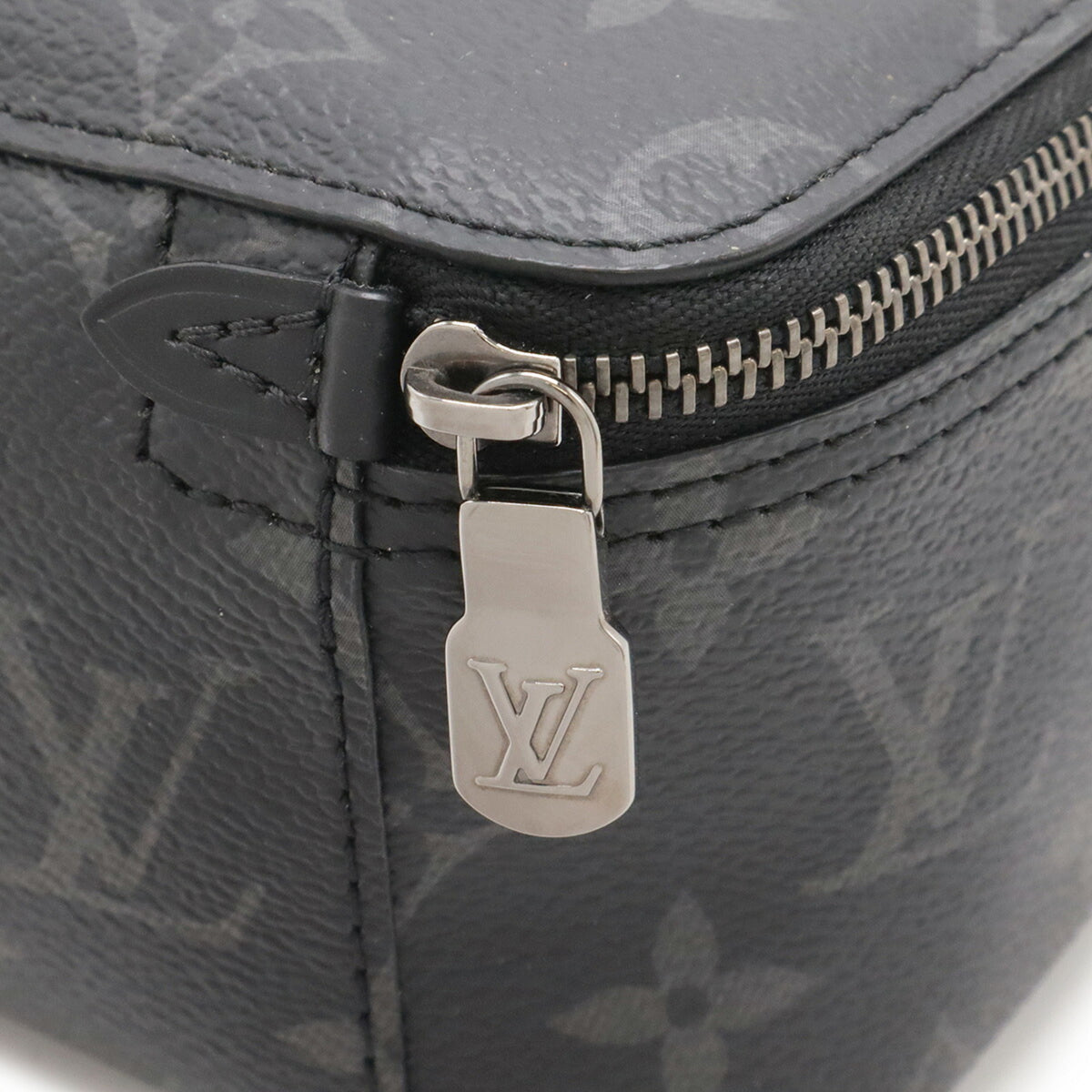 Louis Vuitton Black Gray Monogram Eclipse Canvas Leather Pouch (Pre-Owned)