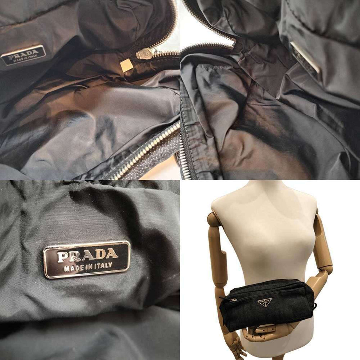Prada Navy Denim Pouch (Pre-Owned)