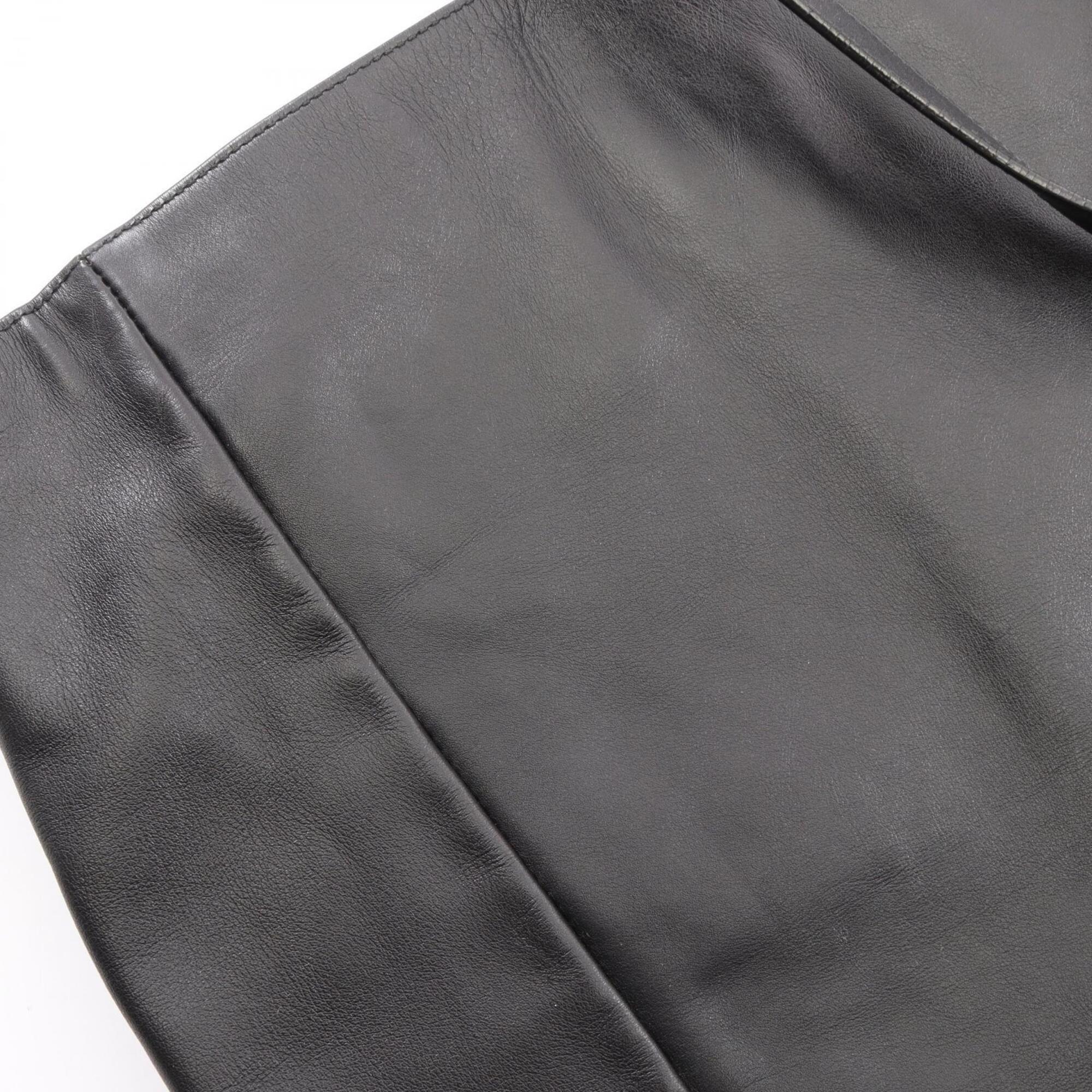 Saint Laurent Black Leather Handbag Pouch Tote Bag (Pre-Owned)