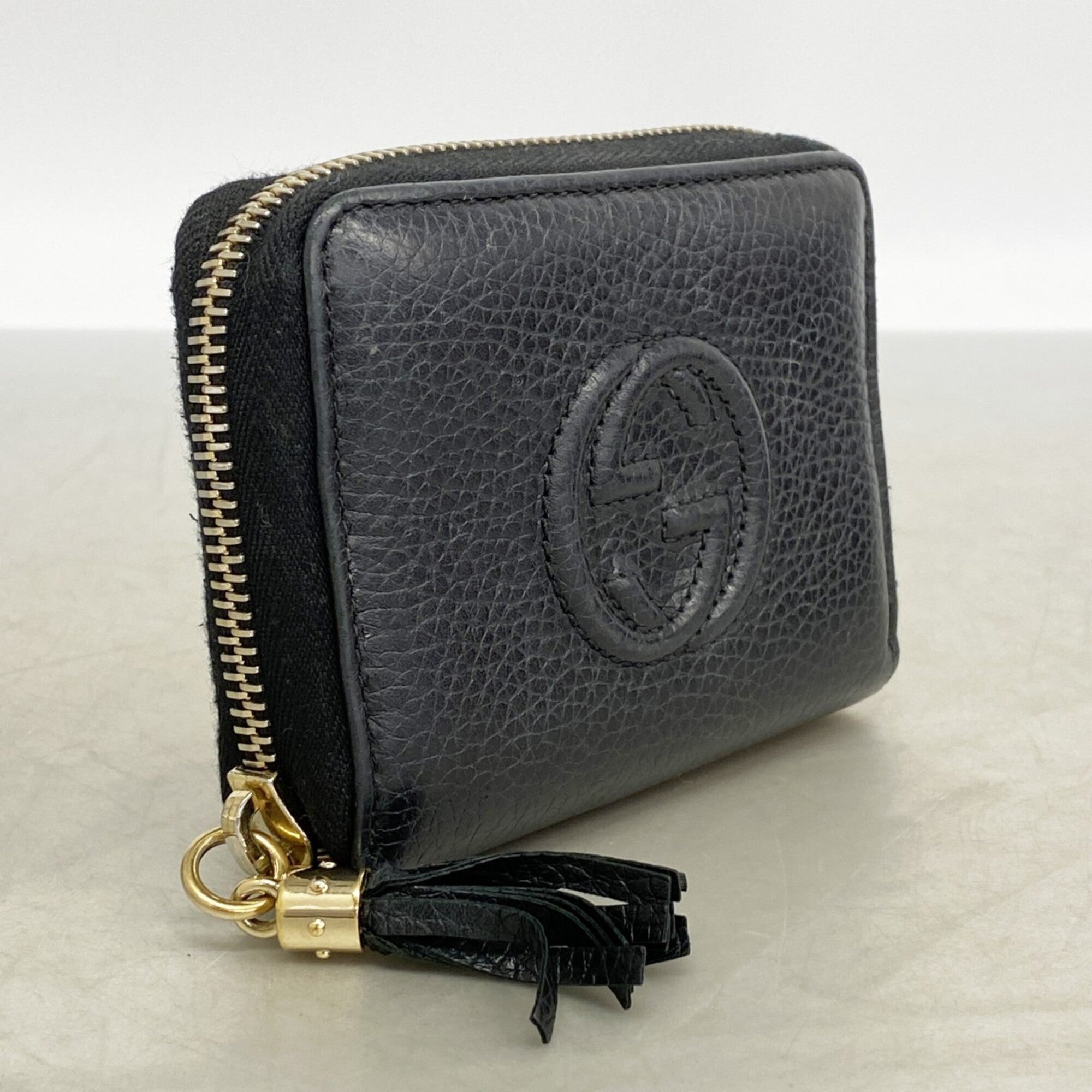 Gucci Black Leather Coin Purse/Coin Case (Pre-Owned)
