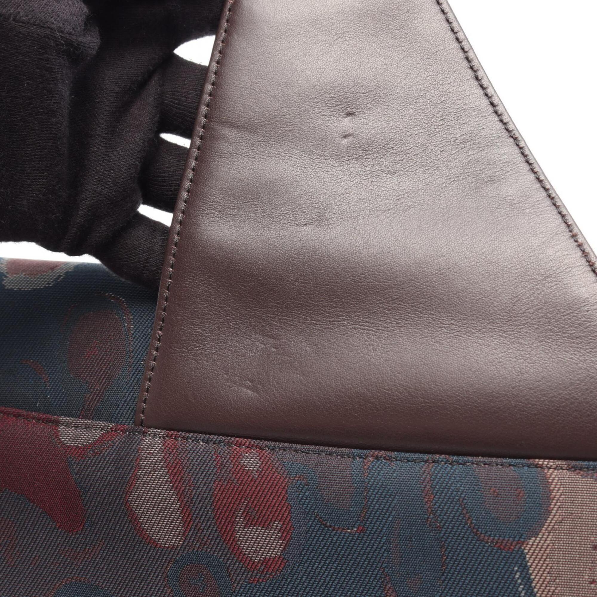 Christian Dior Brown Multi-Color Canvas Fanny Pack Handbag Saddle Bag (Pre-Owned)