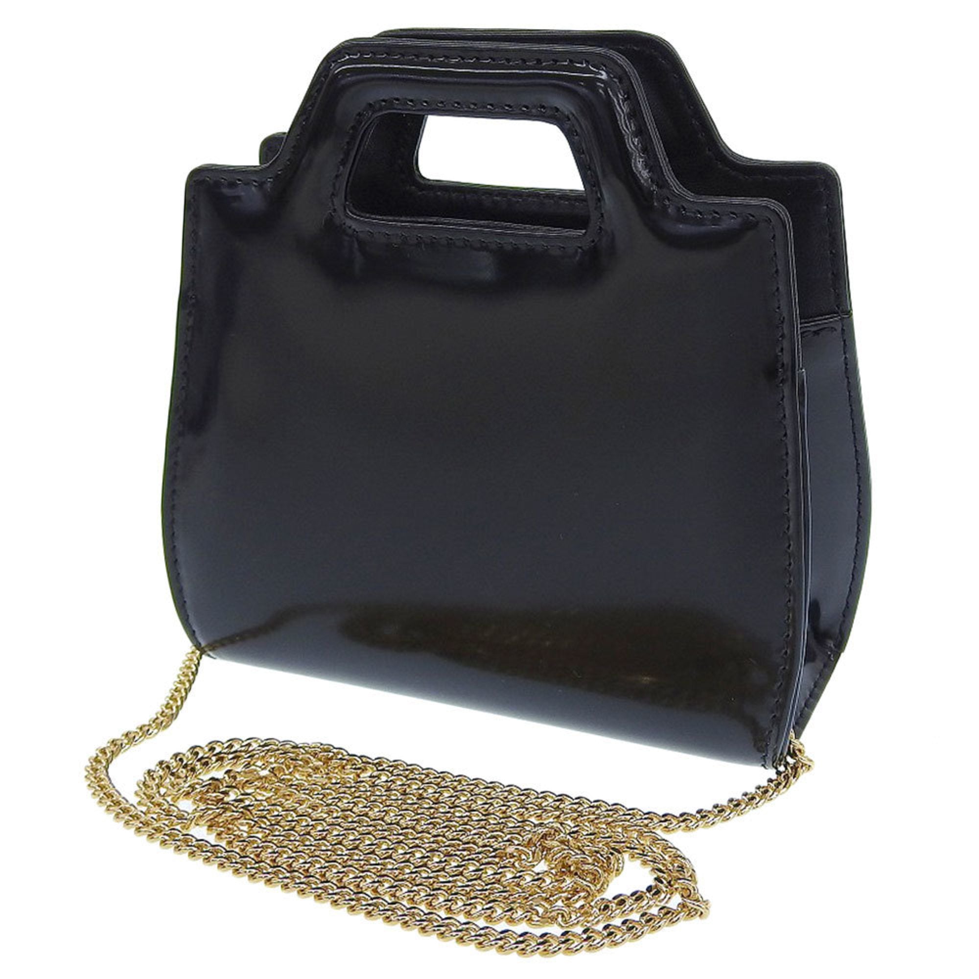 Salvatore Ferragamo Black Leather Handbag (Pre-Owned)