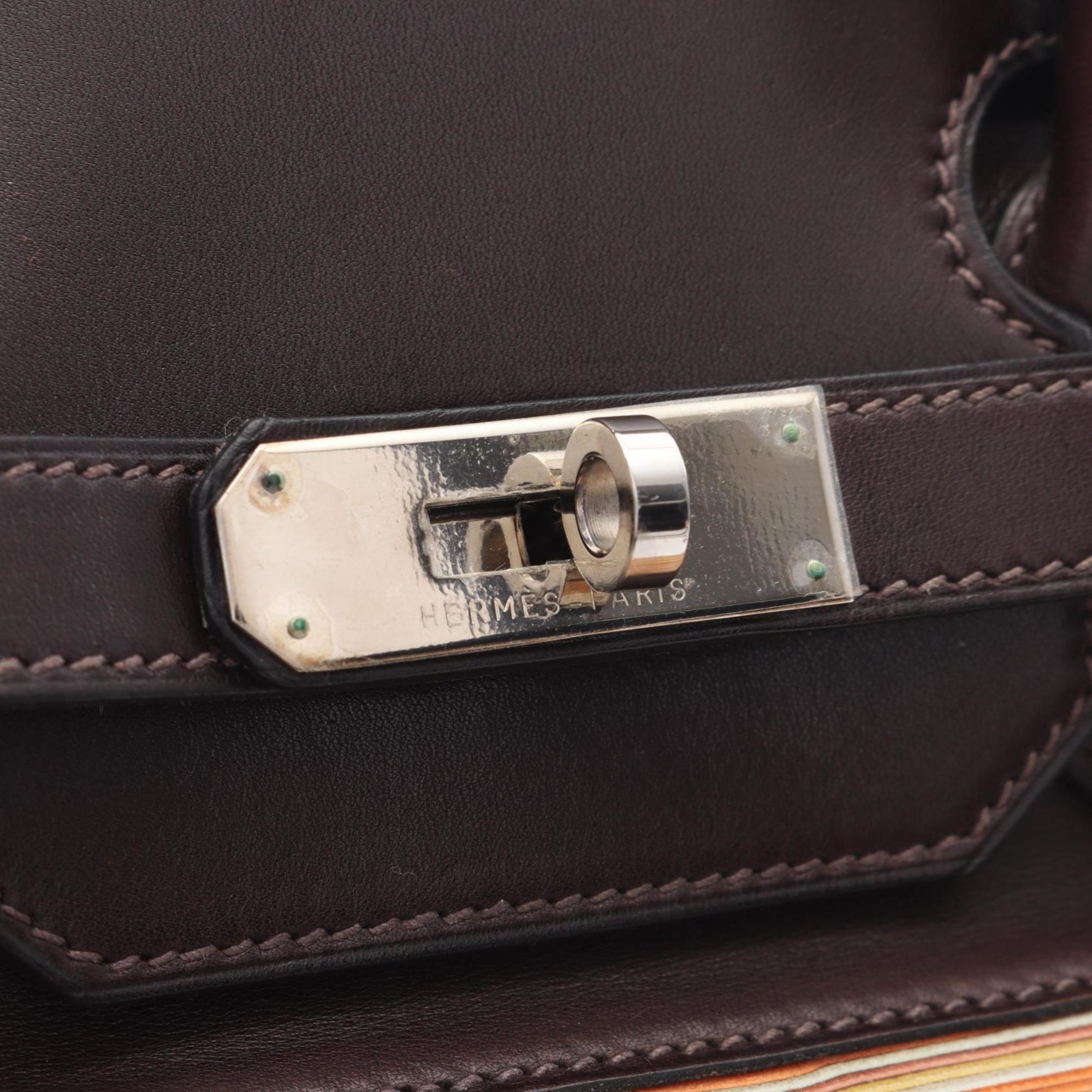 Hermes Brown Multi-Color Leather Handbag (Pre-Owned)