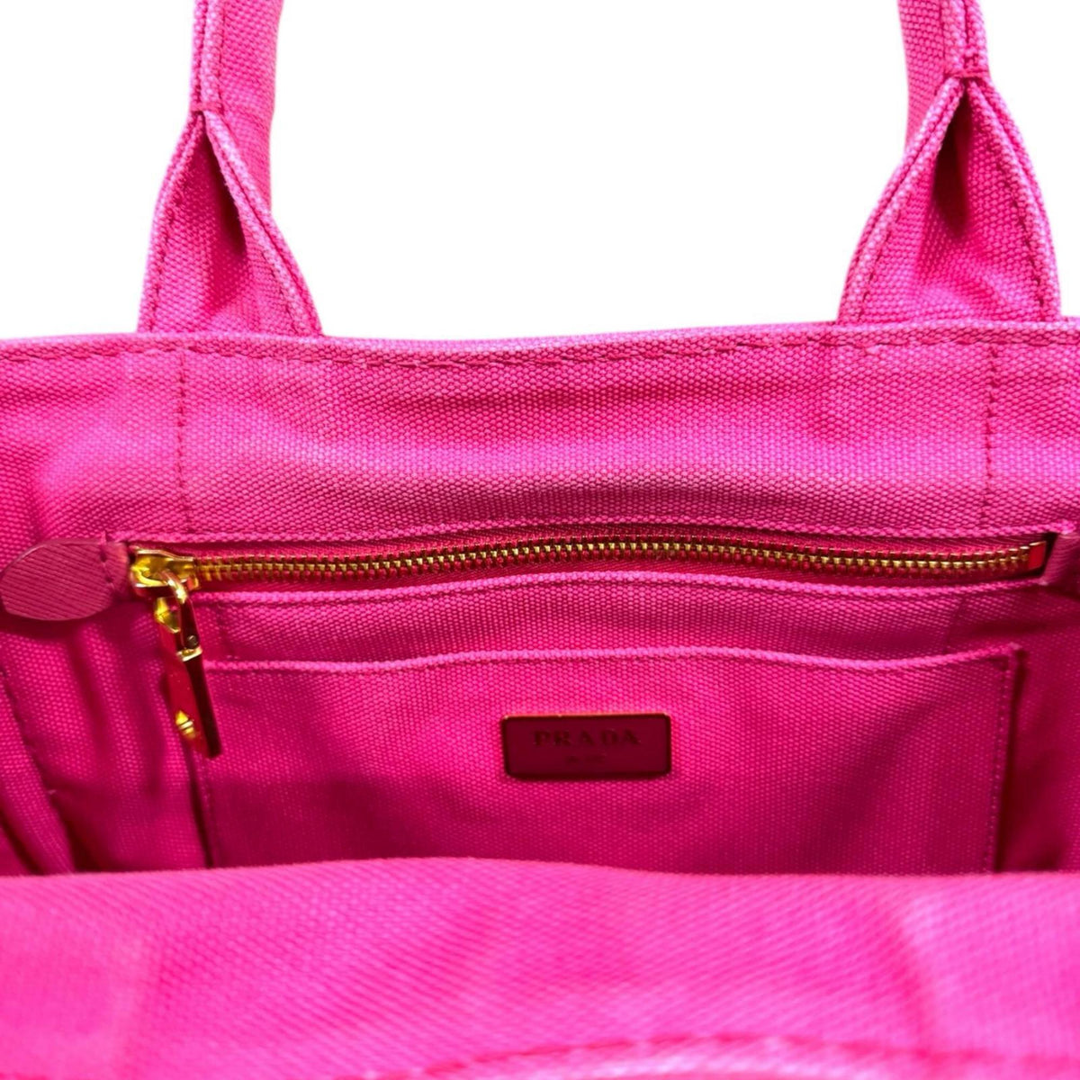 Prada Pink Canvas Shoulder Bag (Pre-Owned)