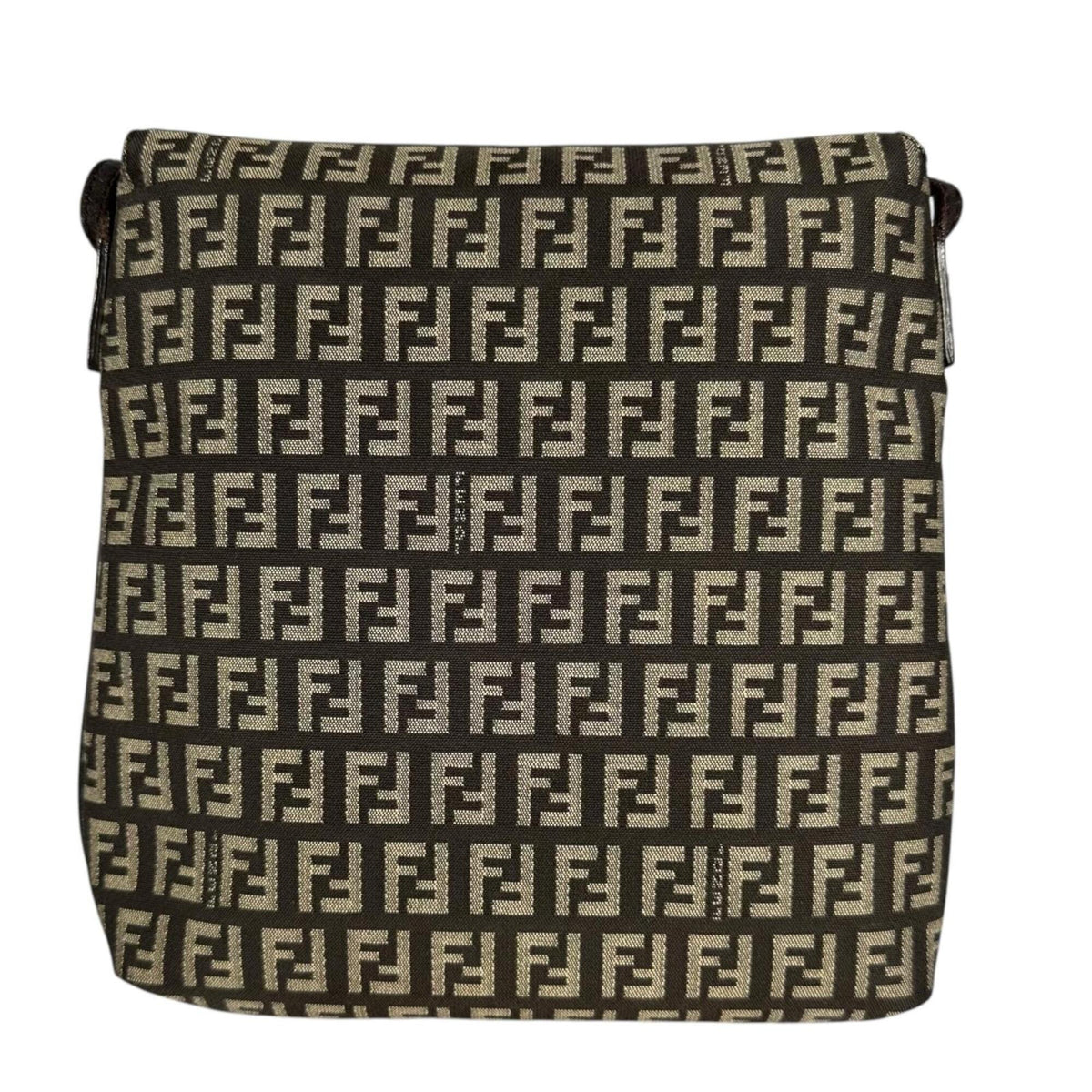 Fendi Brown Canvas Leather Shoulder Bag (Pre-Owned)