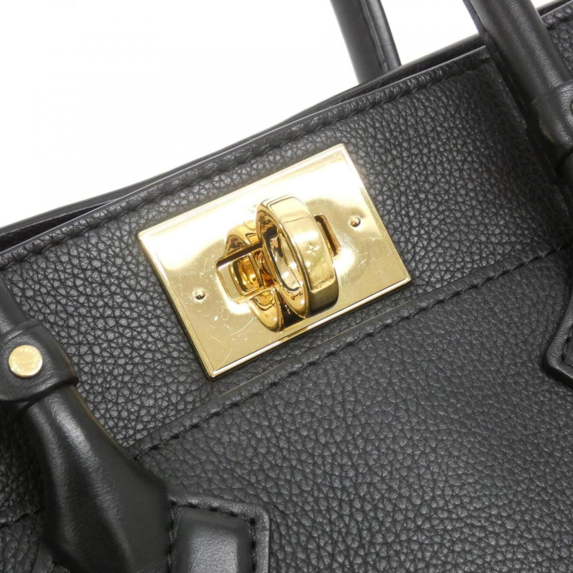 Louis Vuitton Black Leather Handbag (Pre-Owned)
