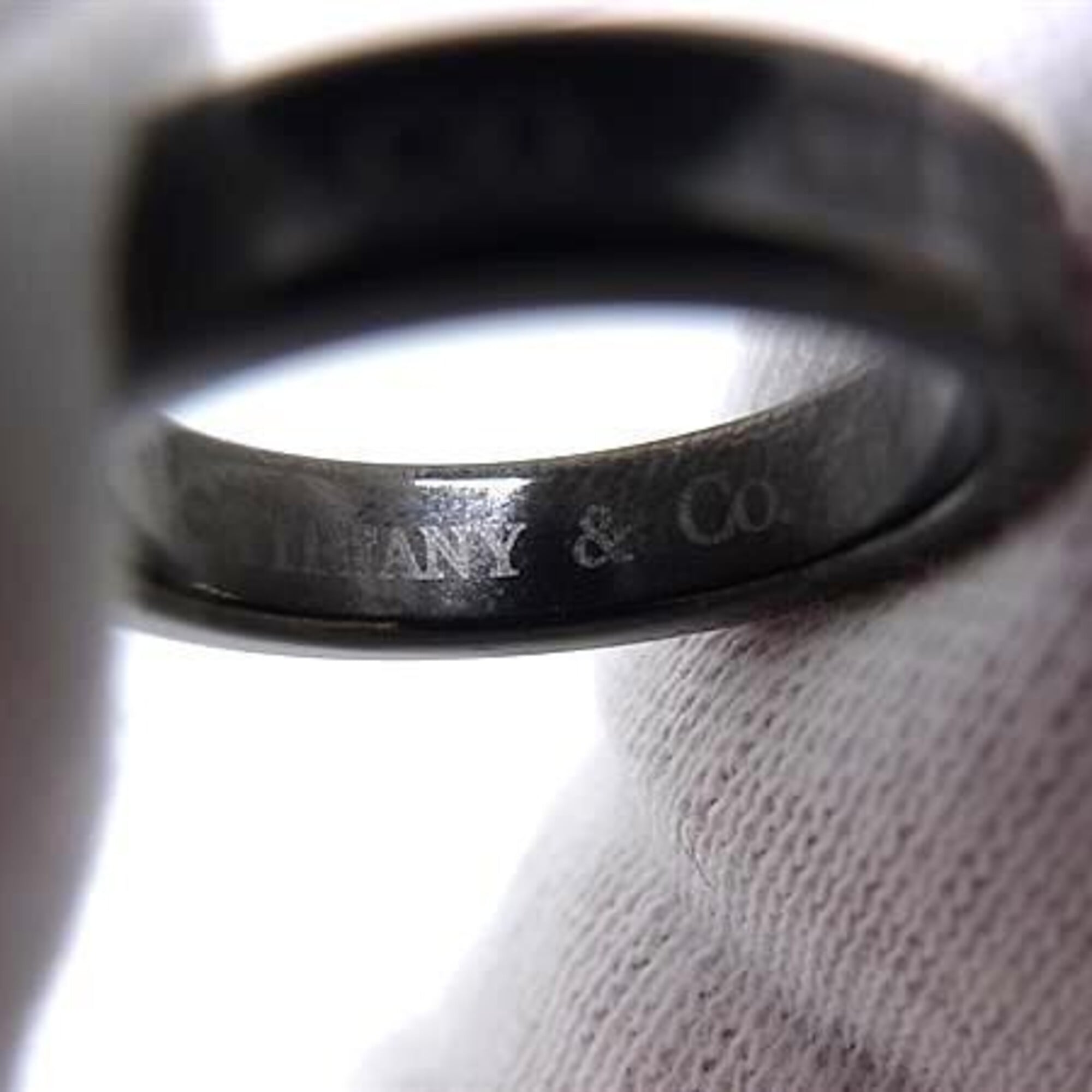 Tiffany 1837 Black Titanium Band Ring (Pre-Owned)