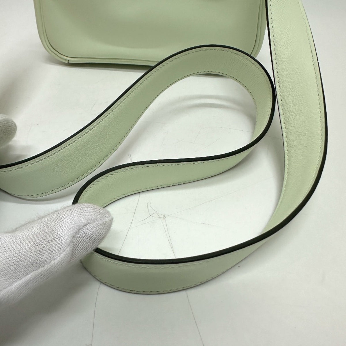 Hermes Light Green Swift Leather Handbag Shoulder Bag (Pre-Owned)