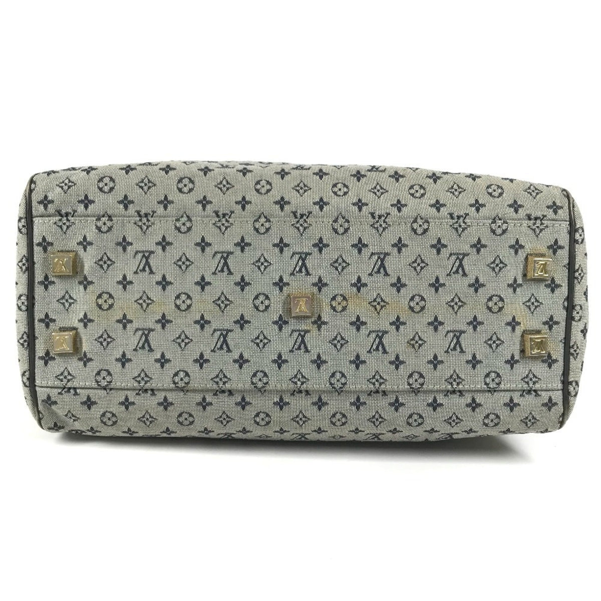 Louis Vuitton Navy Monogram Mini Boston Bag Handbag Shoulder Bag (Pre-Owned)