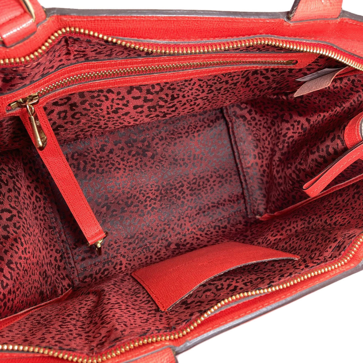 Longchamp Red Color Leather Handbag (Pre-Owned)