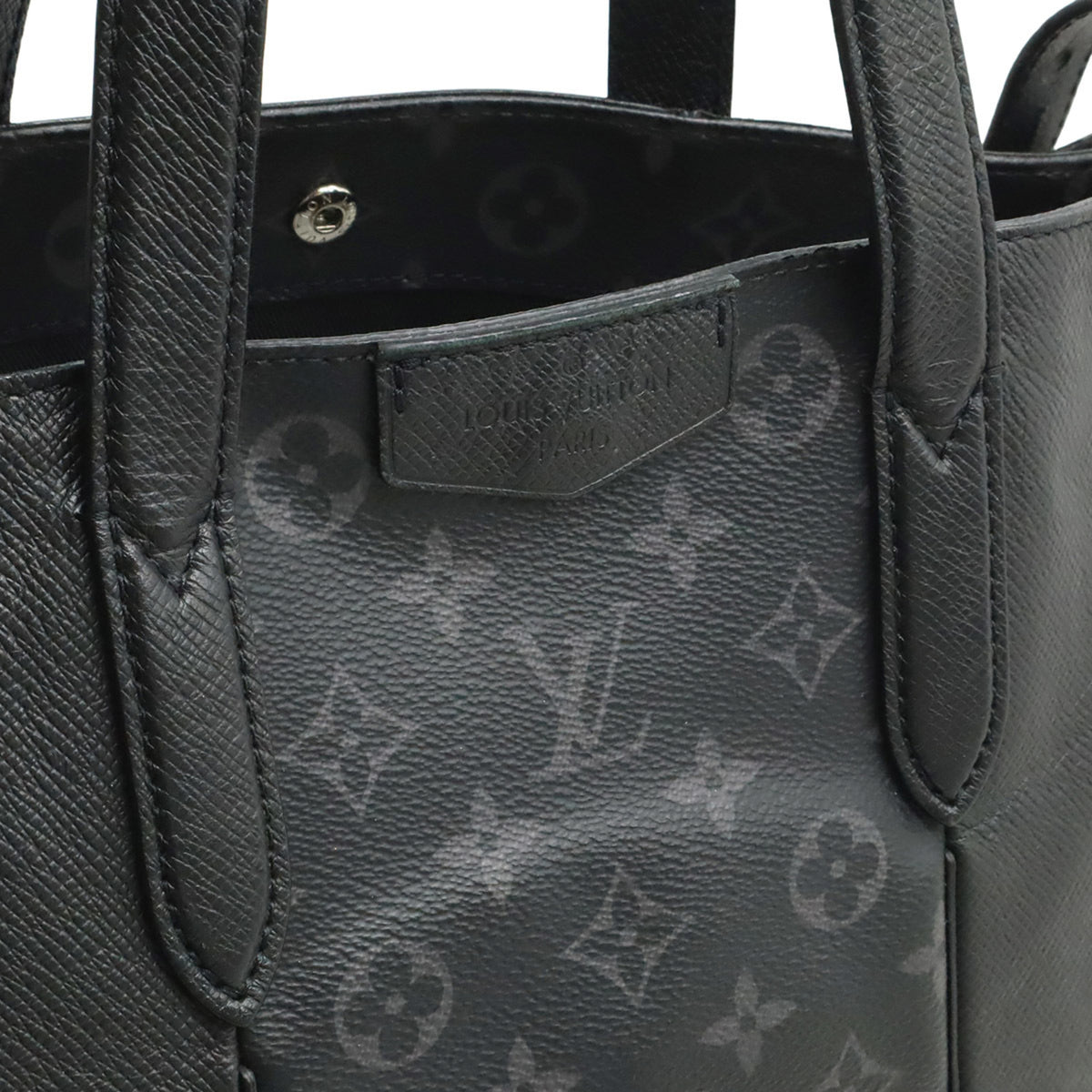 Louis Vuitton Monogram Eclipse Noir Monogram Eclipse Taiga Leather Shoulder Bag Tote Bag (Pre-Owned)