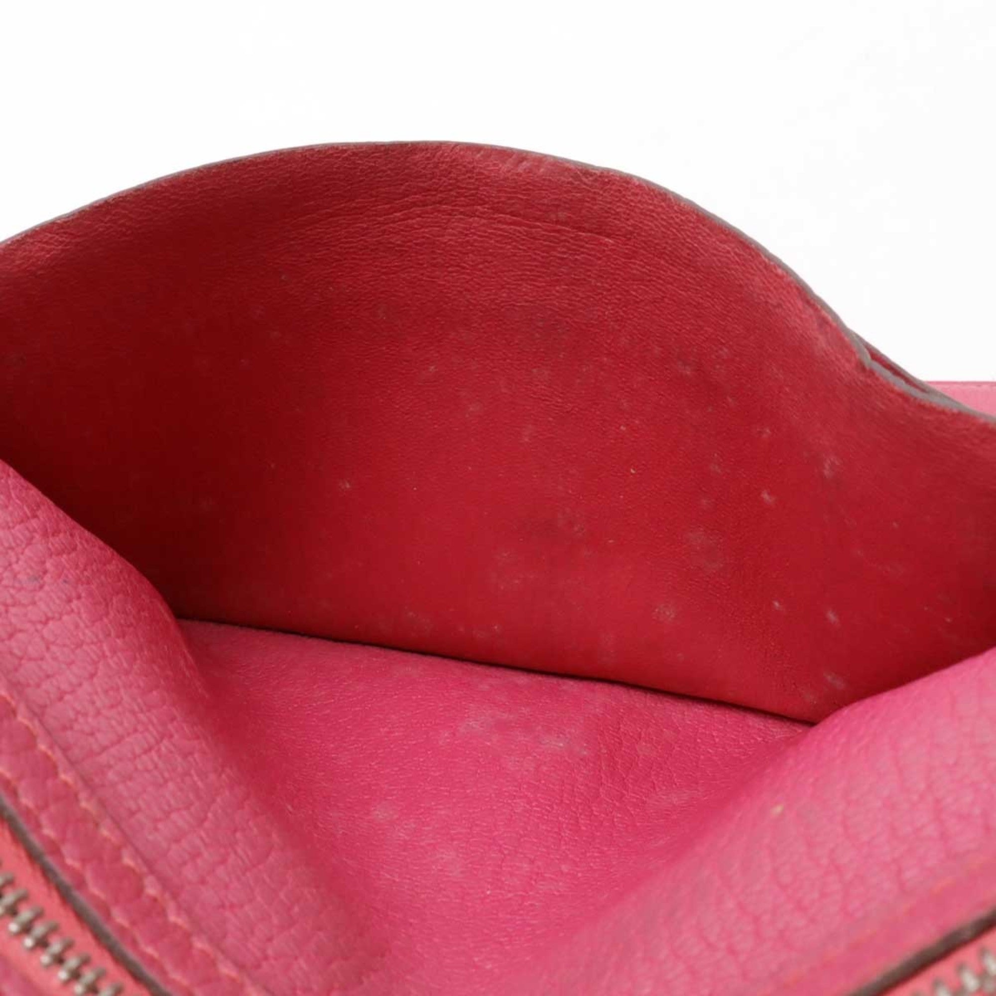 Hermes Pink Leather Long Wallet (Tri-Fold) (Pre-Owned)