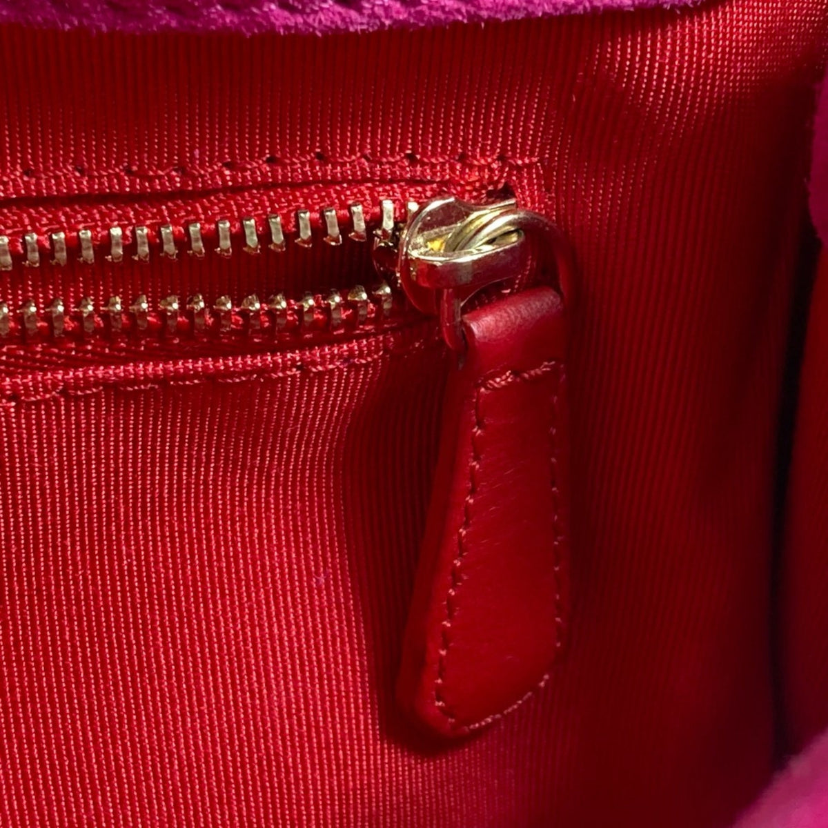 Christian Louboutin Brown Pink Patent Leather Suede Leather Clutch Bag Handbag (Pre-Owned)