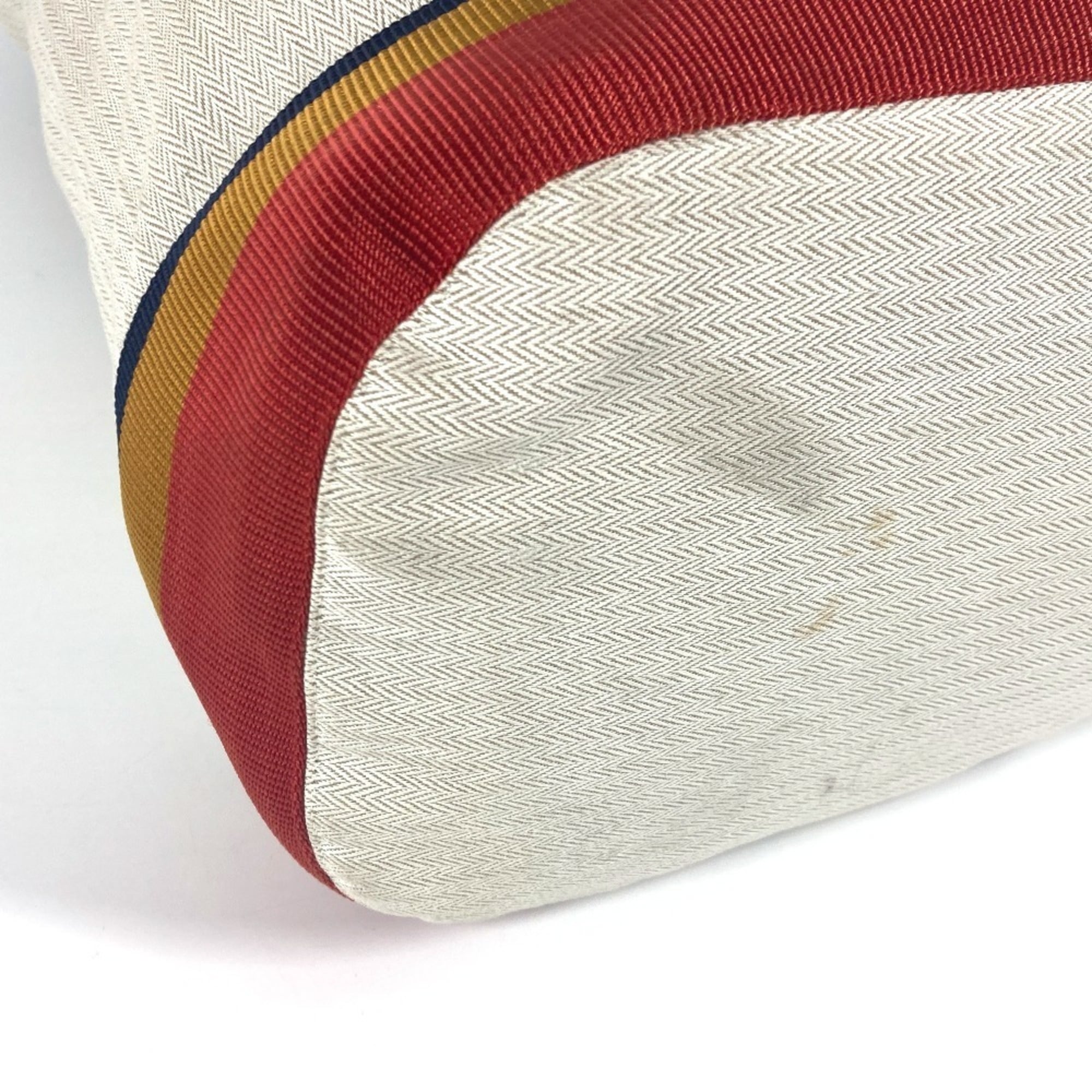 Hermes Beige Canvas Shoulder Bag (Pre-Owned)