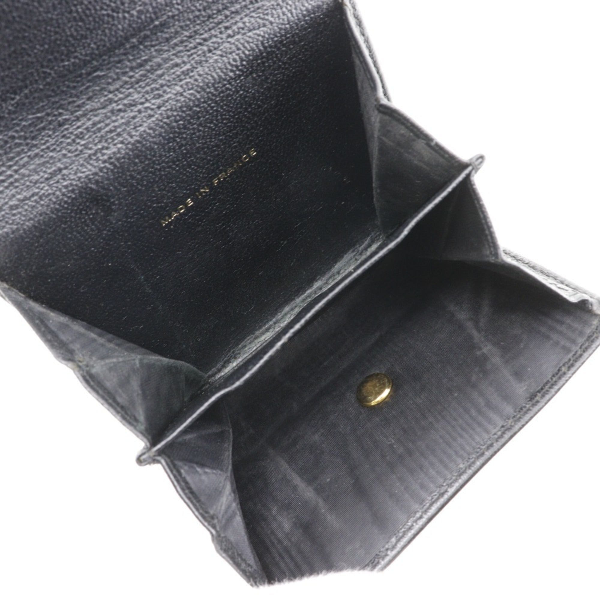 Chanel Black Leather Wallet (Bi-Fold) (Pre-Owned)
