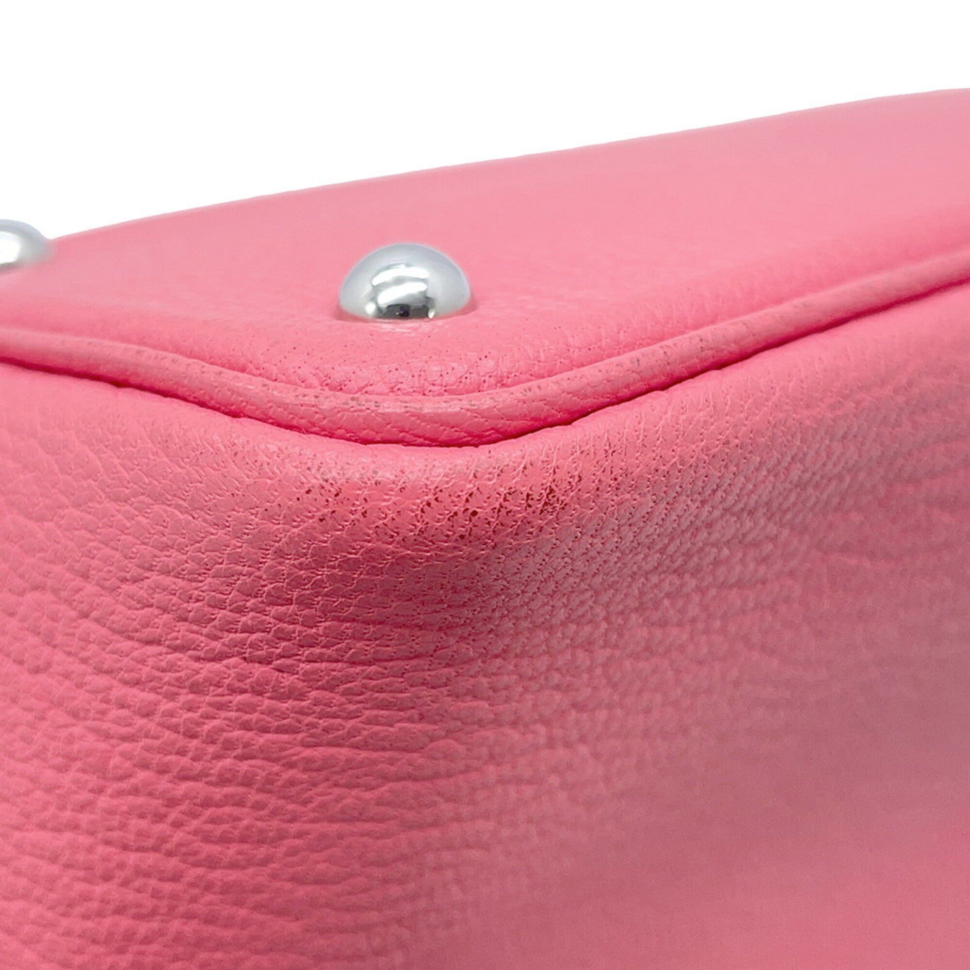 Hermes Bolide Rose Azalee Chevre Myzore Leather Handbag (Pre-Owned)