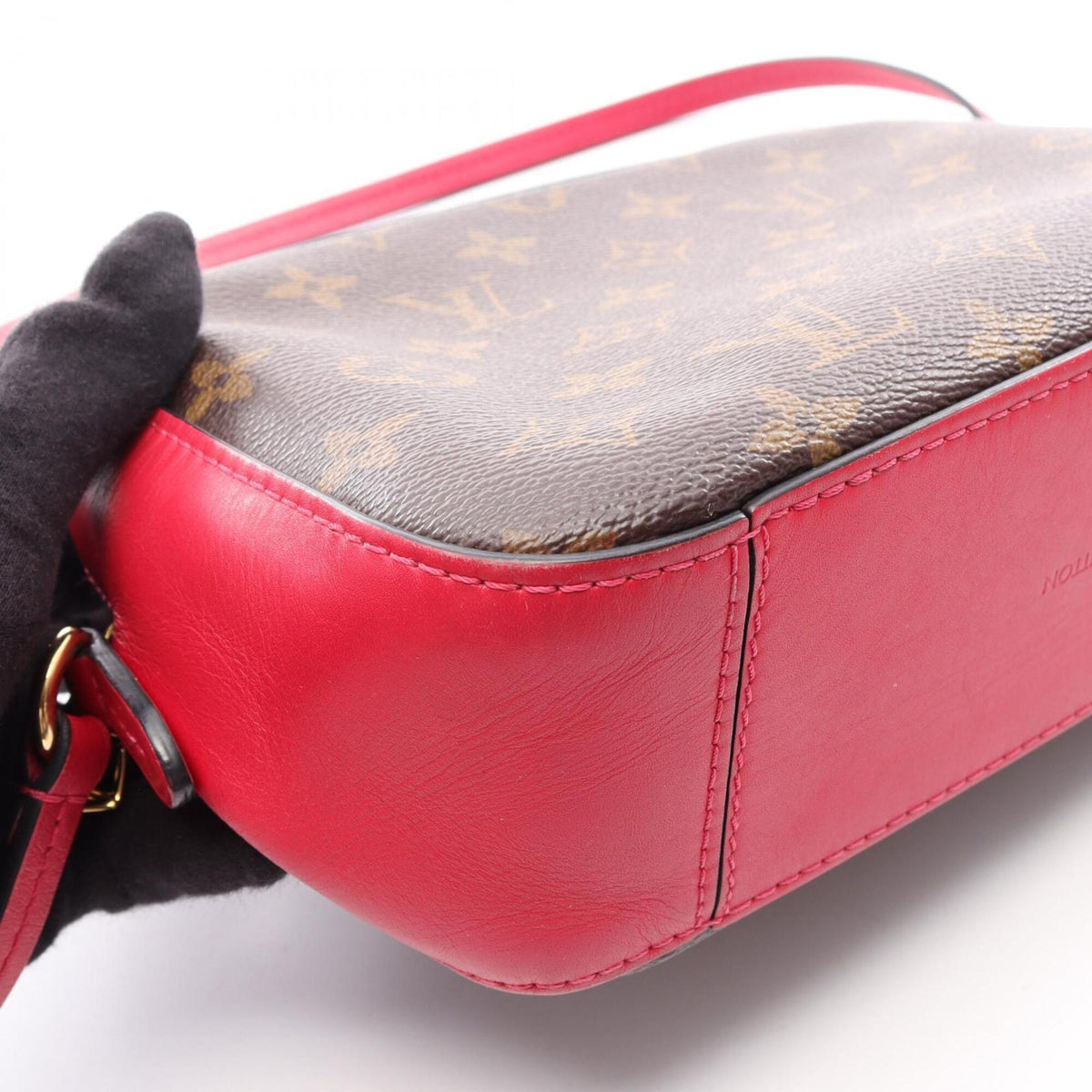 Louis Vuitton Brown Freesia Monogram Pink Monogram Leather Handbag Shoulder Bag (Pre-Owned)