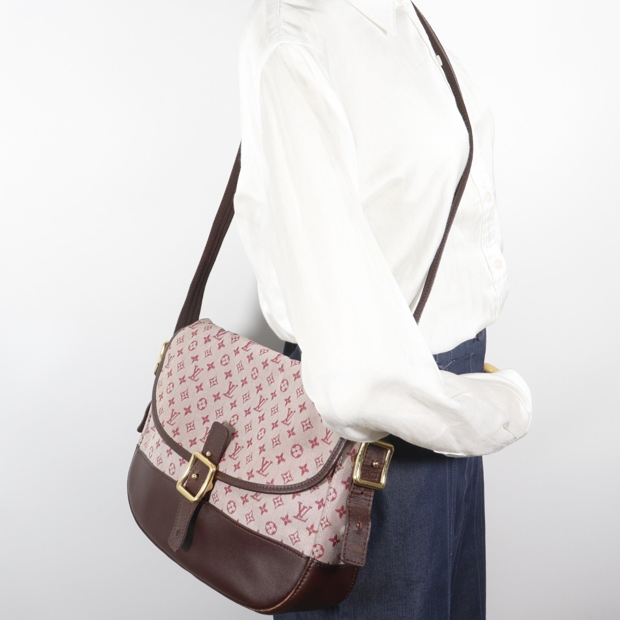 Louis Vuitton Cherry Red Color Monogram Mini Canvas Shoulder Bag (Pre-Owned)