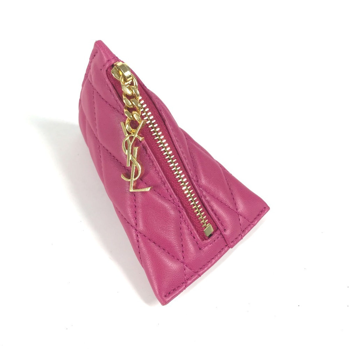 Saint Laurent Pink Leather Coin Purse/Coin Case (Pre-Owned)