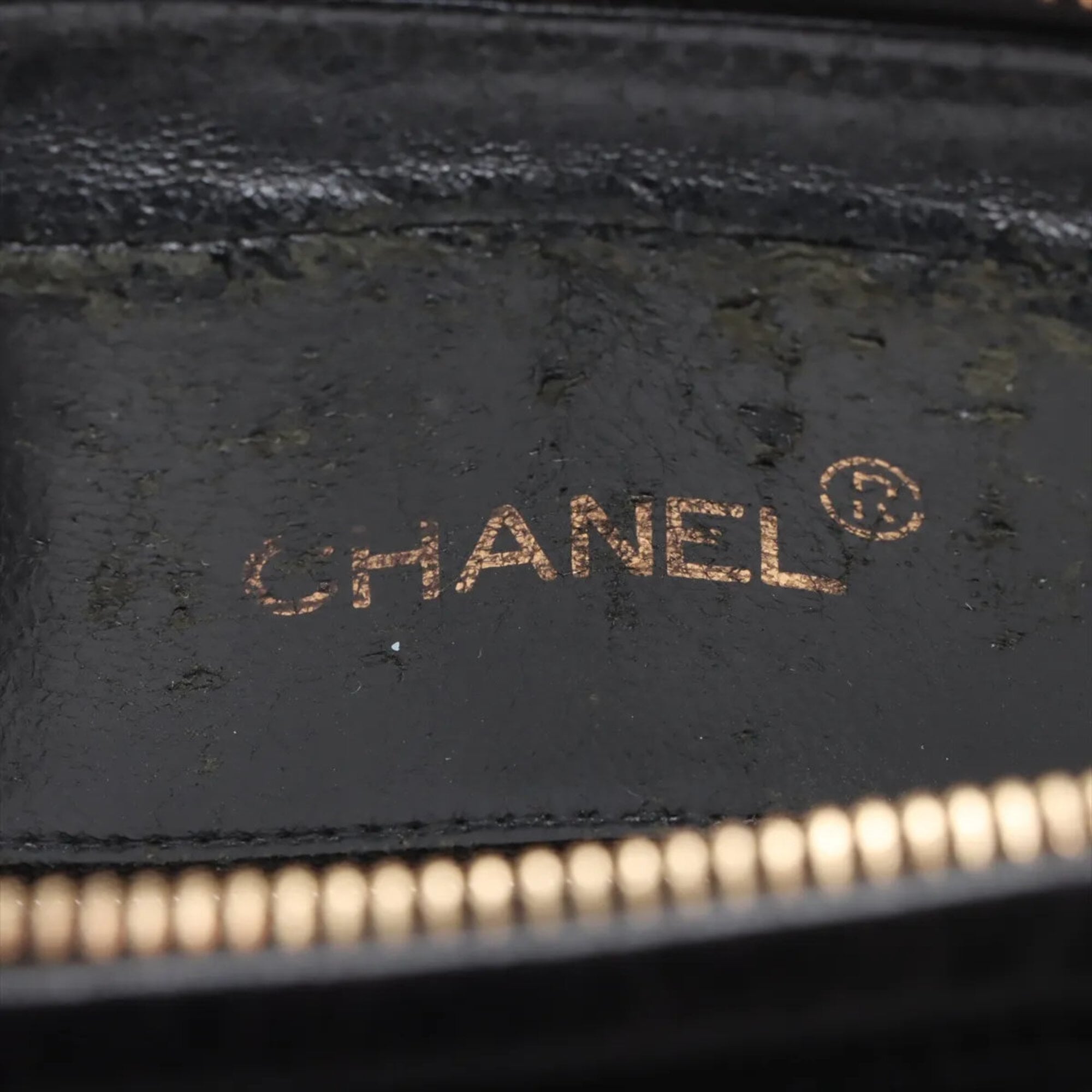 Chanel Black Leather Shoulder Bag Tote Bag (Pre-Owned)