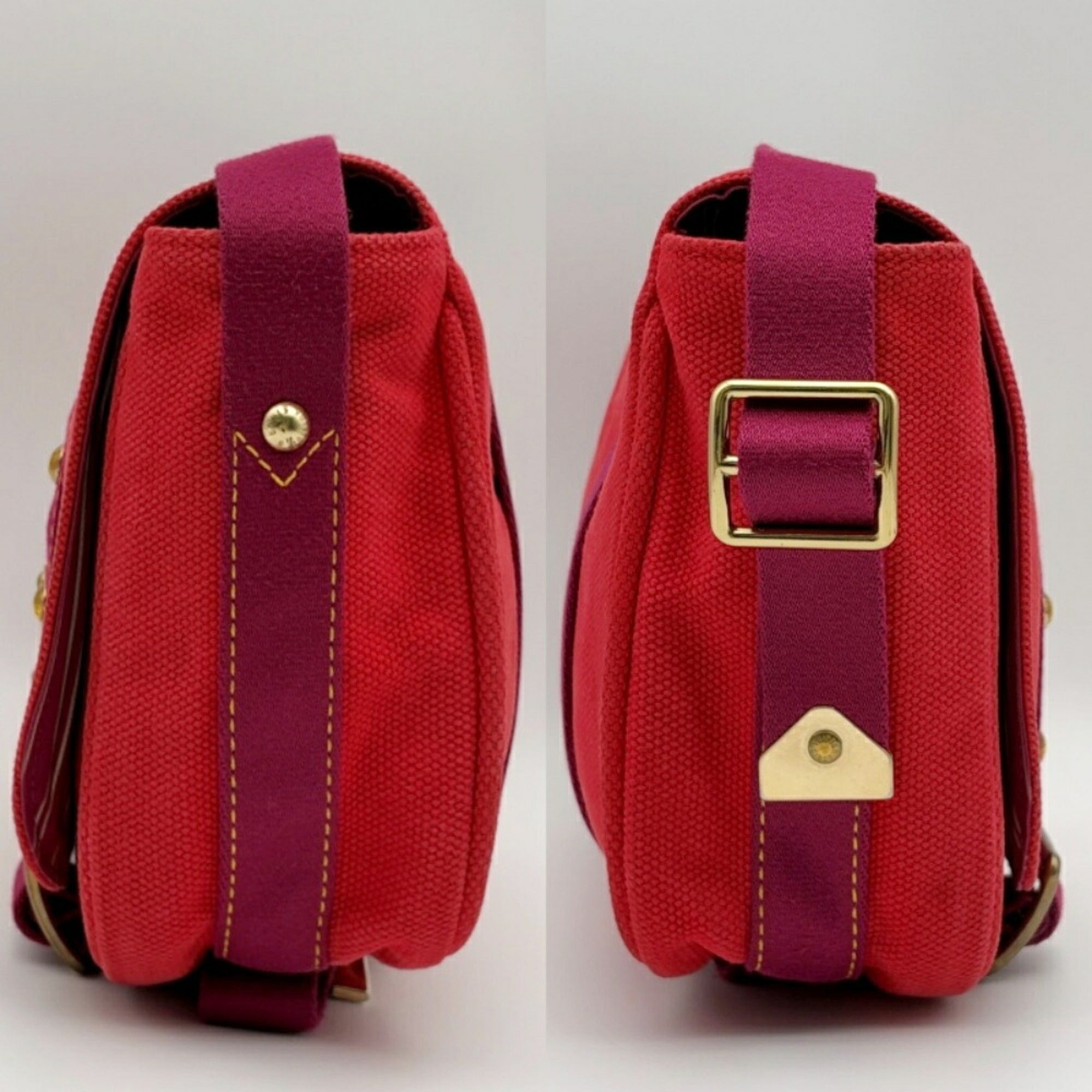Louis Vuitton Rouge Canvas Shoulder Bag (Pre-Owned)
