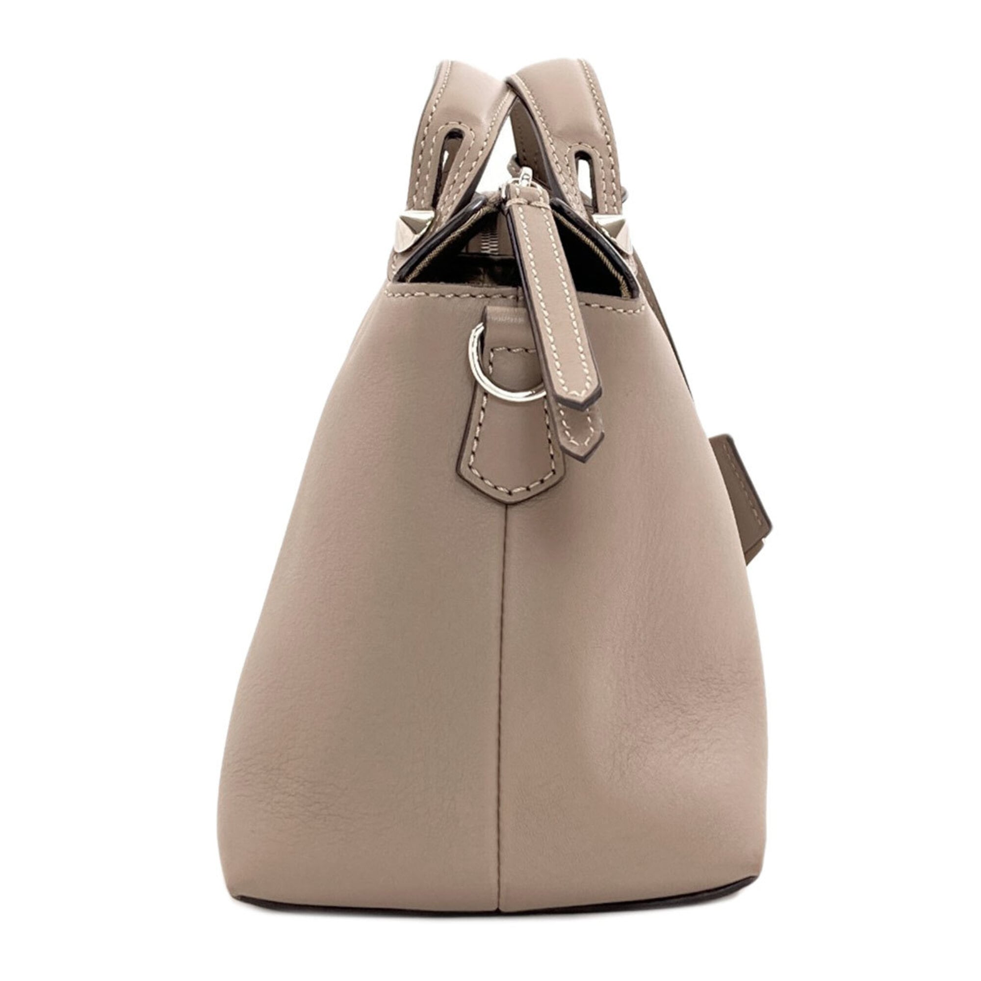 Fendi Grayish Leather Handbag (Pre-Owned)