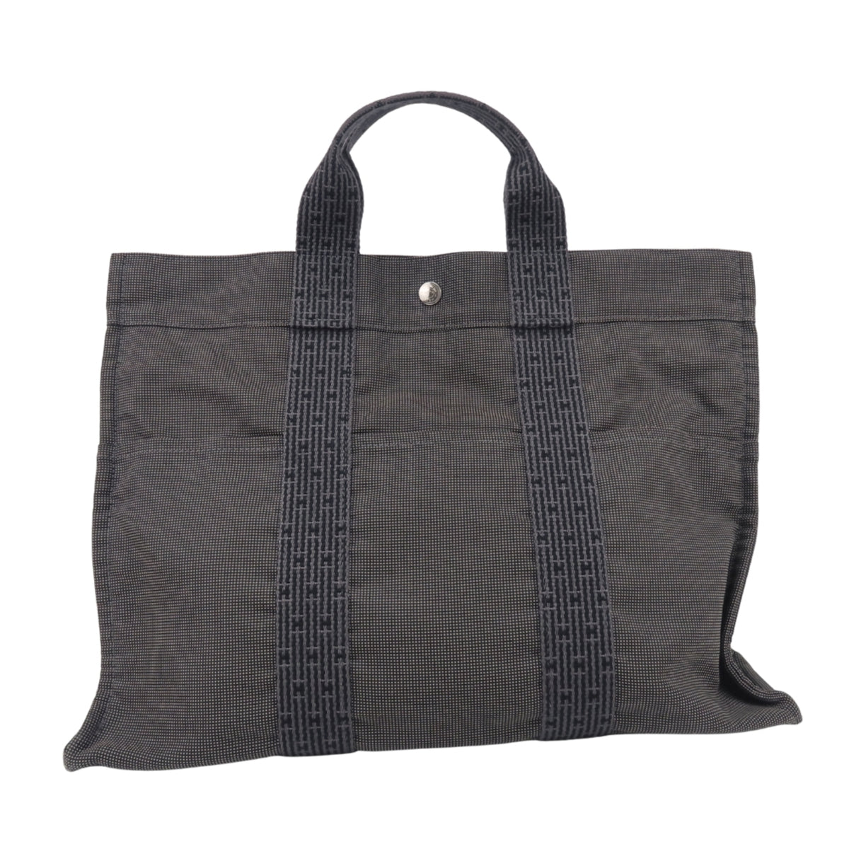 Hermes Gray Polyester Tote Bag (Pre-Owned)