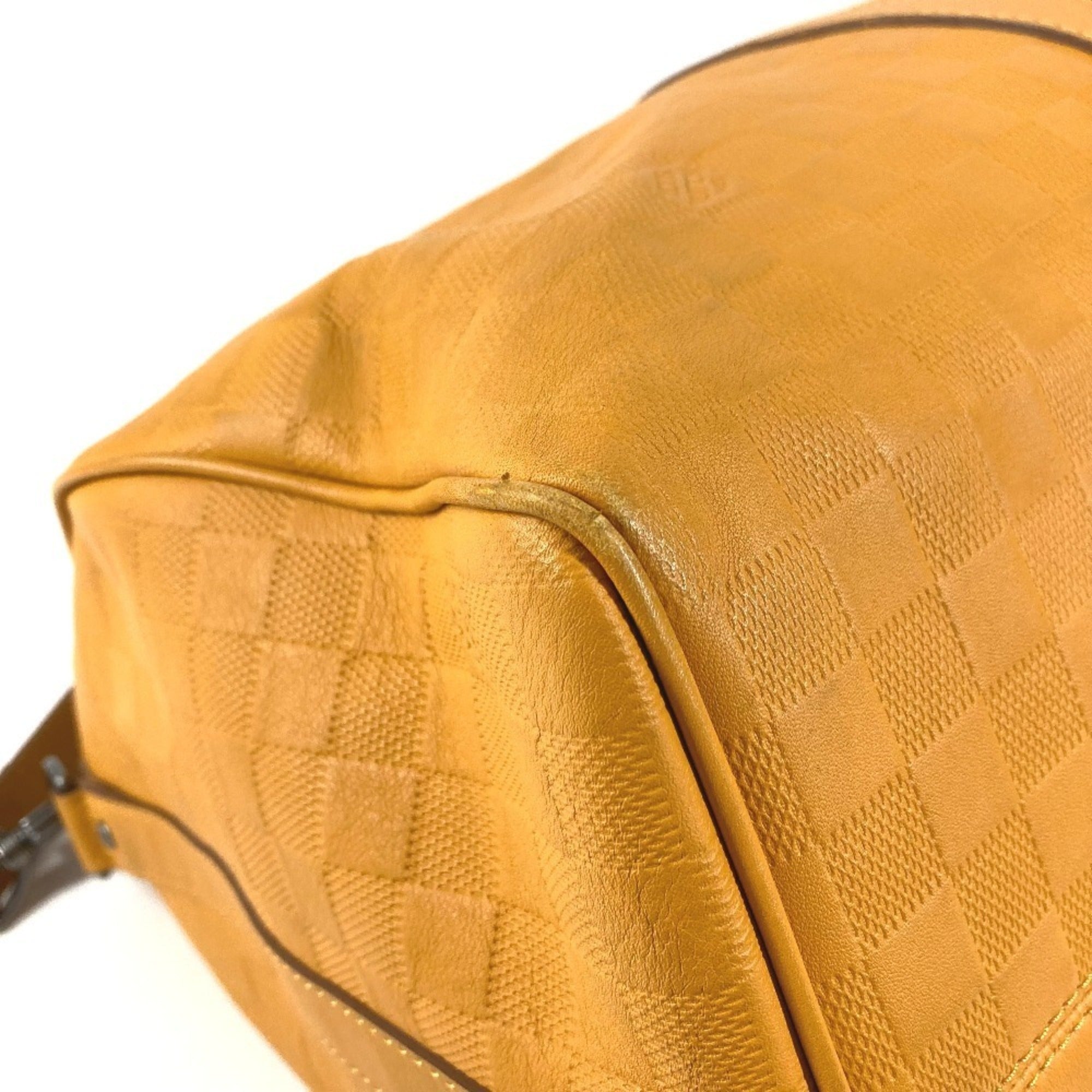 Louis Vuitton Yellow Damier Infini Boston Bag Handbag Shoulder Bag (Pre-Owned)