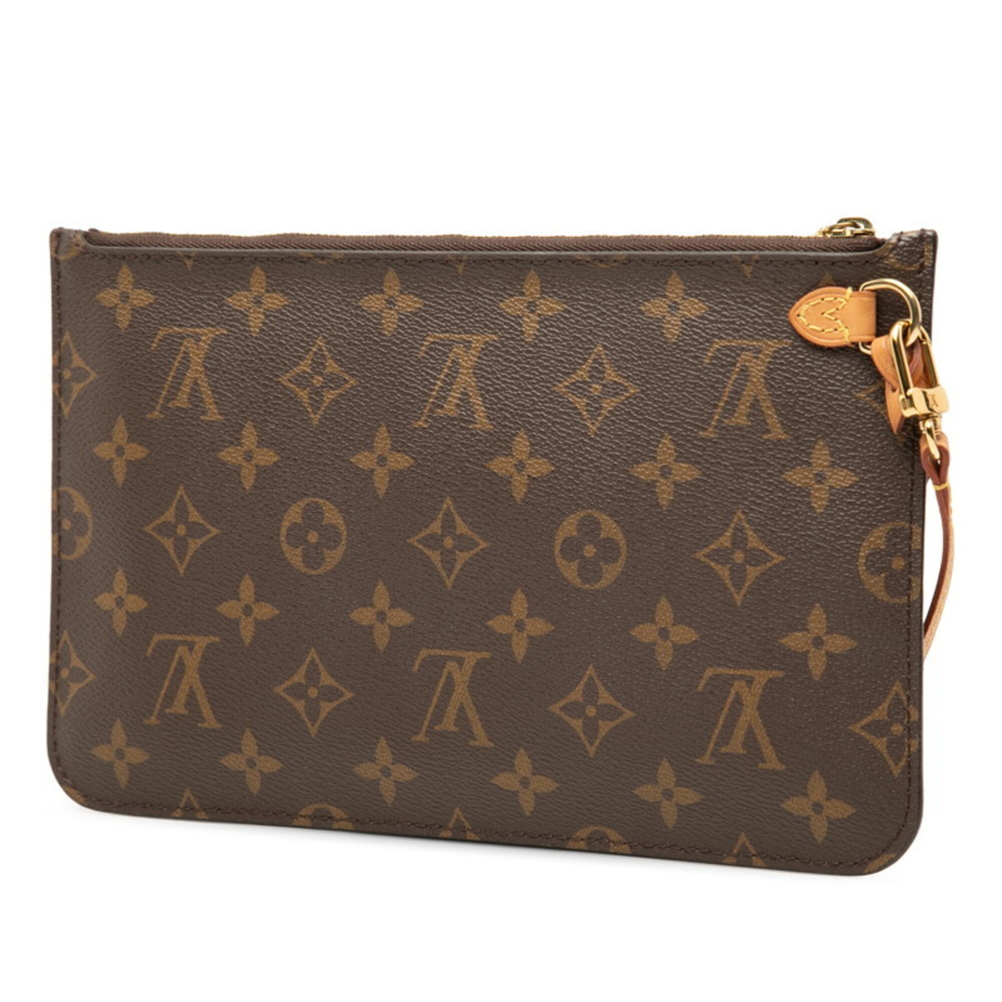 Louis Vuitton Brown Pvc Leather Handbag Pouch (Pre-Owned)