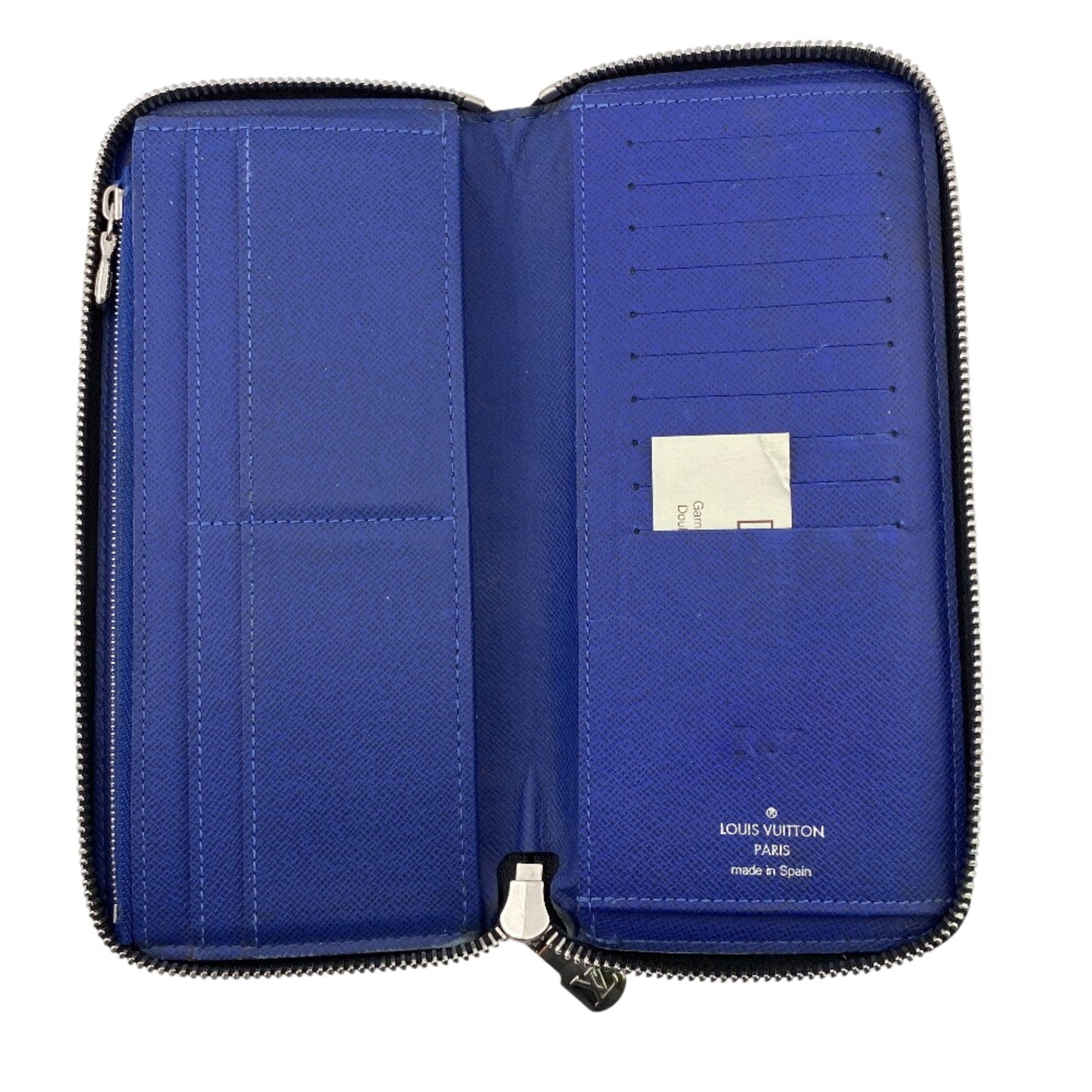 Louis Vuitton Blue Leather Long Wallet (Bi-Fold) (Pre-Owned)
