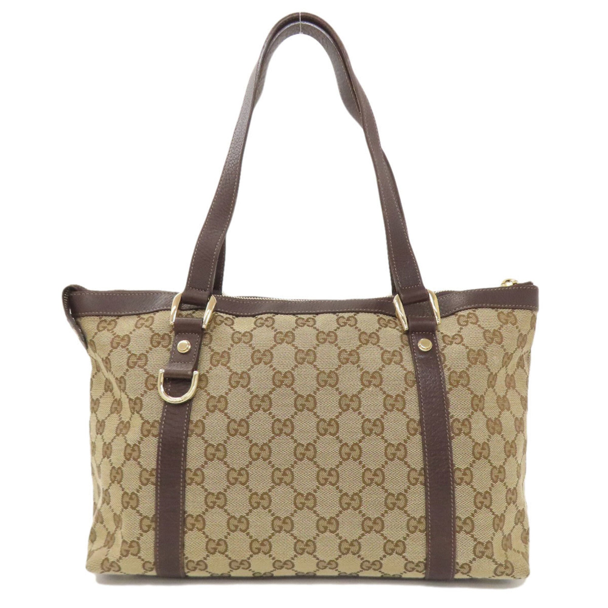 Gucci Brown Canvas Tote Bag (Pre-Owned)