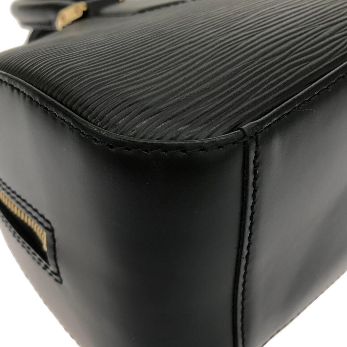 Louis Vuitton Black Brown Leather Handbag (Pre-Owned)