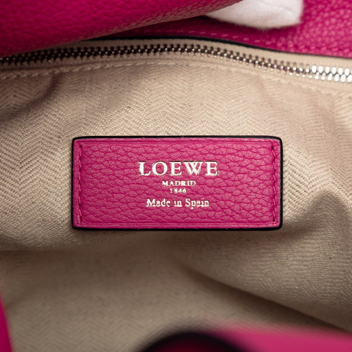Loewe Pink Leather Handbag Shoulder Bag Tote Bag (Pre-Owned)