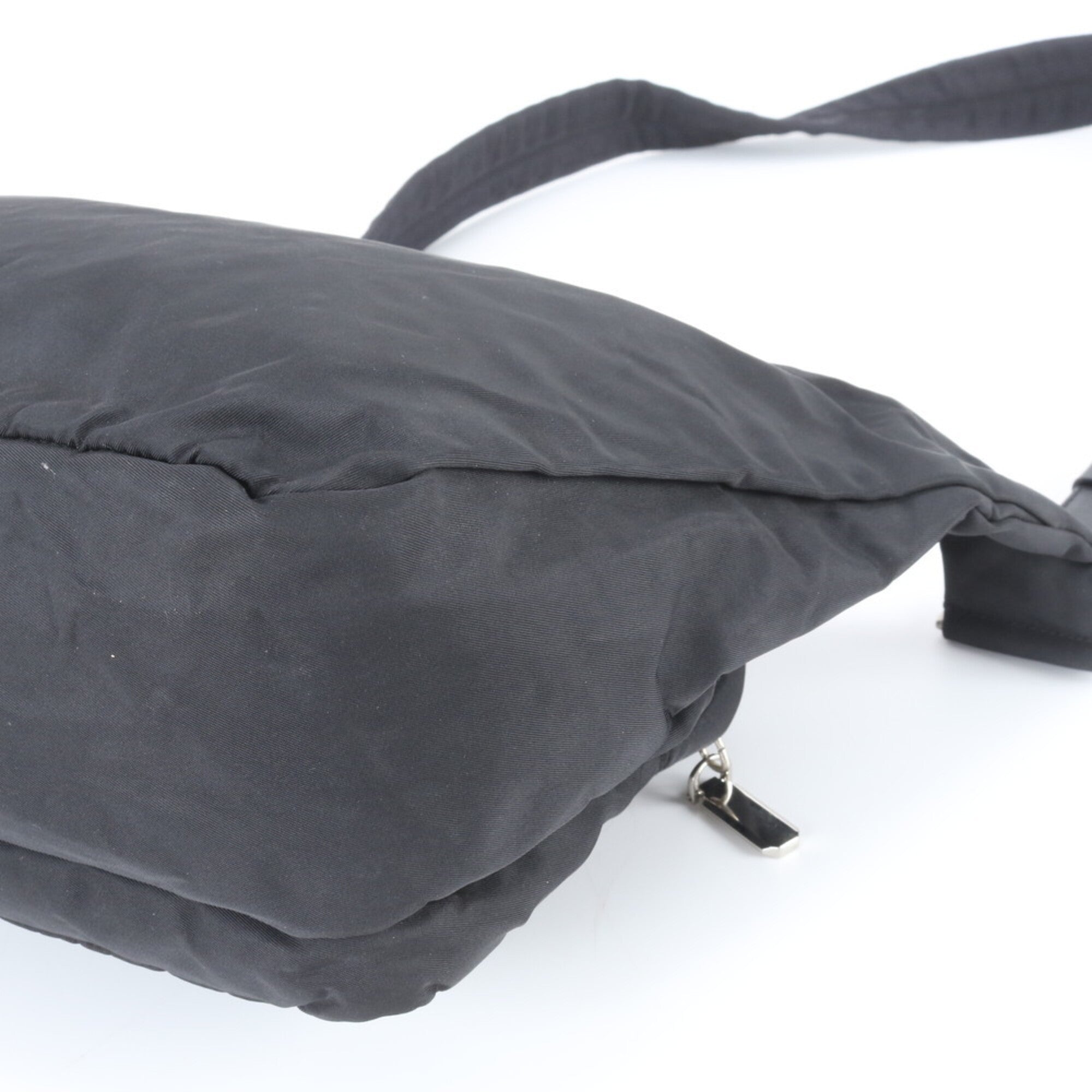 Prada Black Nylon Leather Shoulder Bag (Pre-Owned)